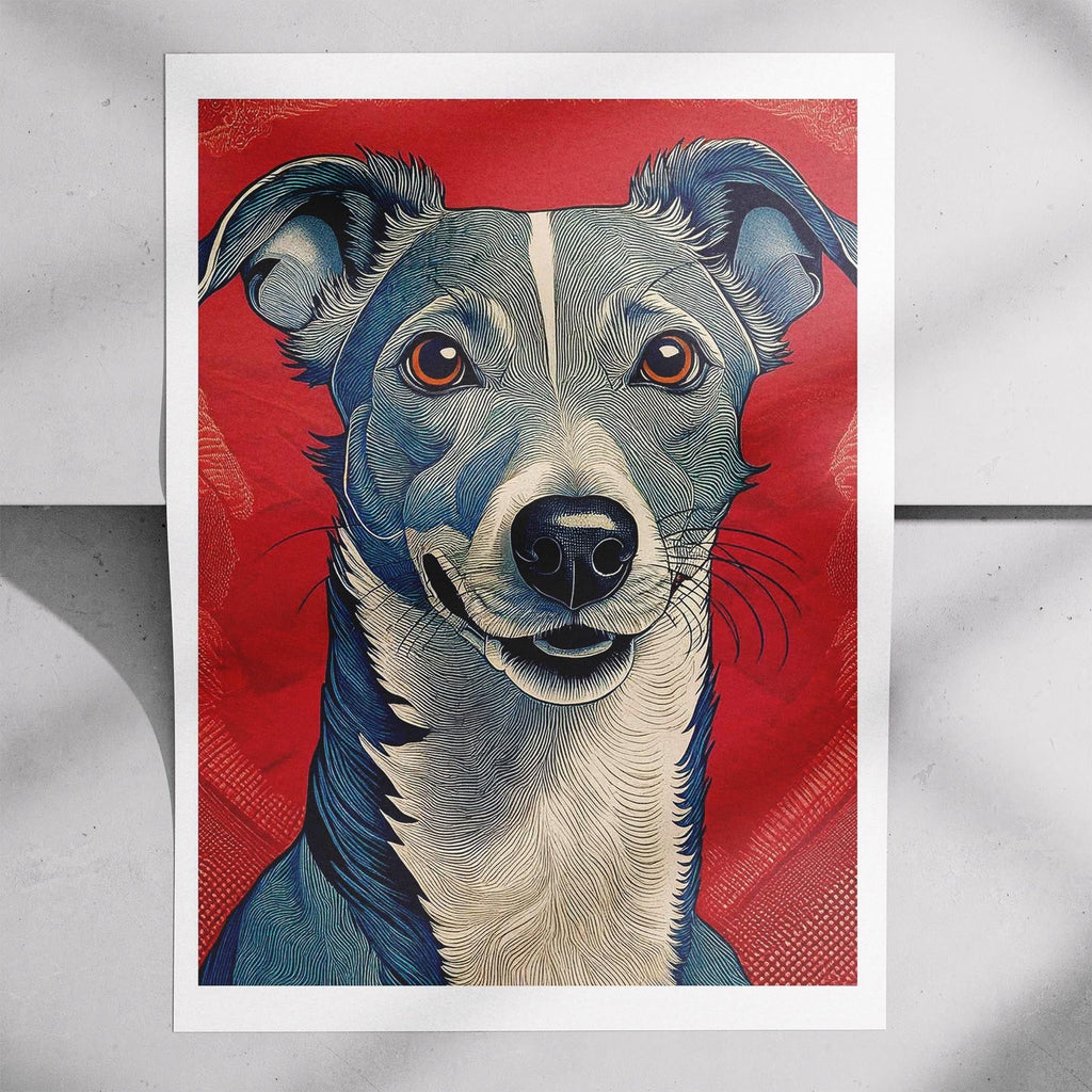 Whippet Hokusai Japanese Inspired Dog Series 1 image 7