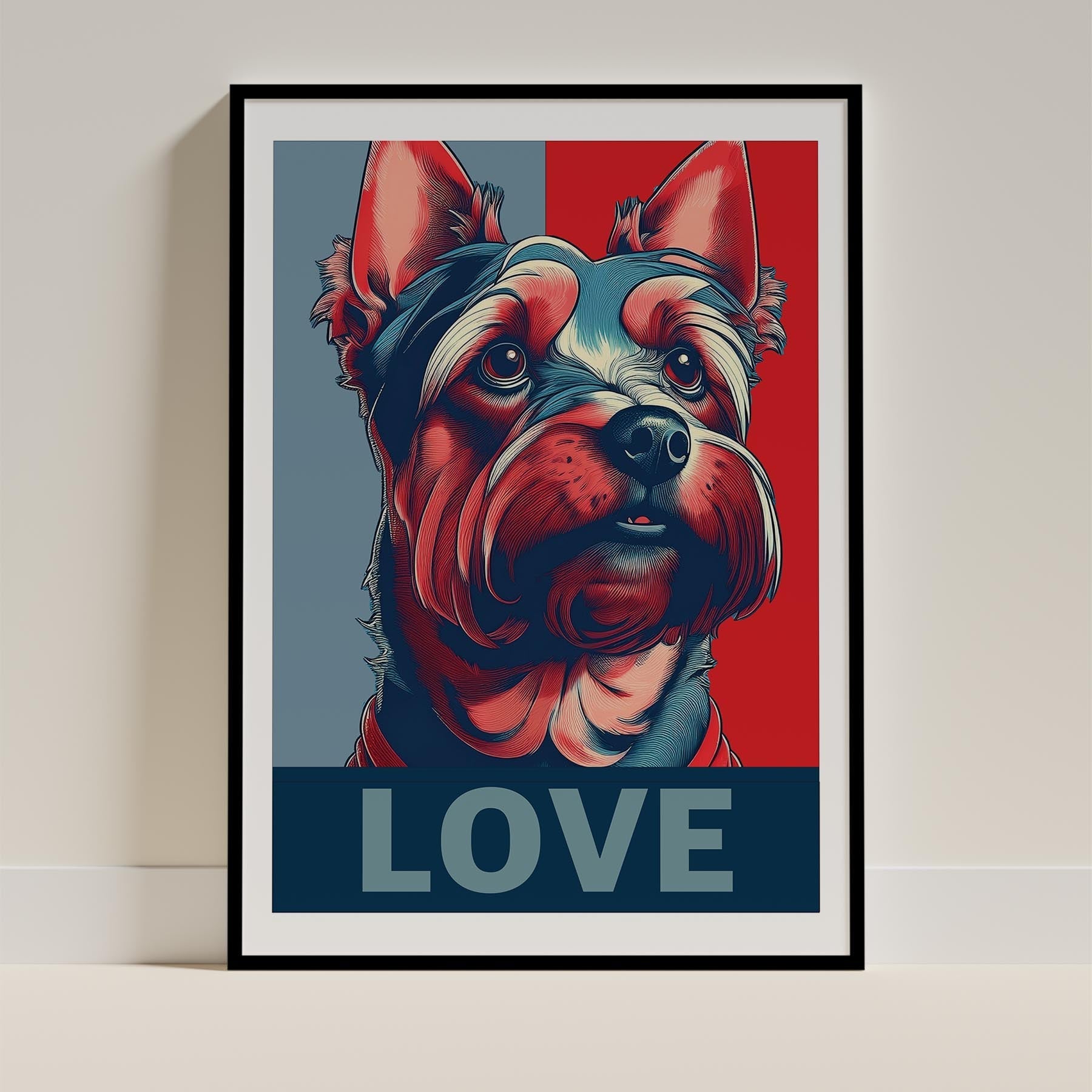Yorkshire Terrier LOVE Series Inspired by the Obama Poster image 0