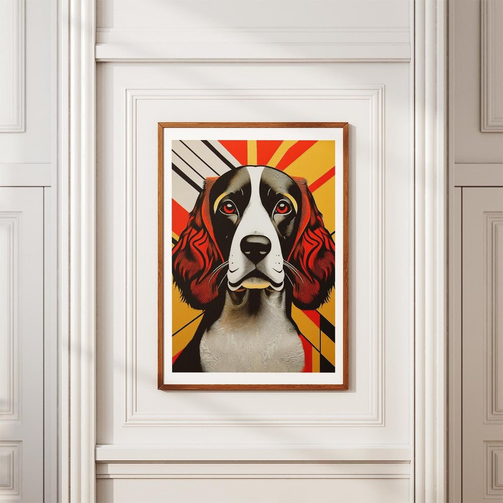English Springer Spaniel Geometric Orange Series image 3