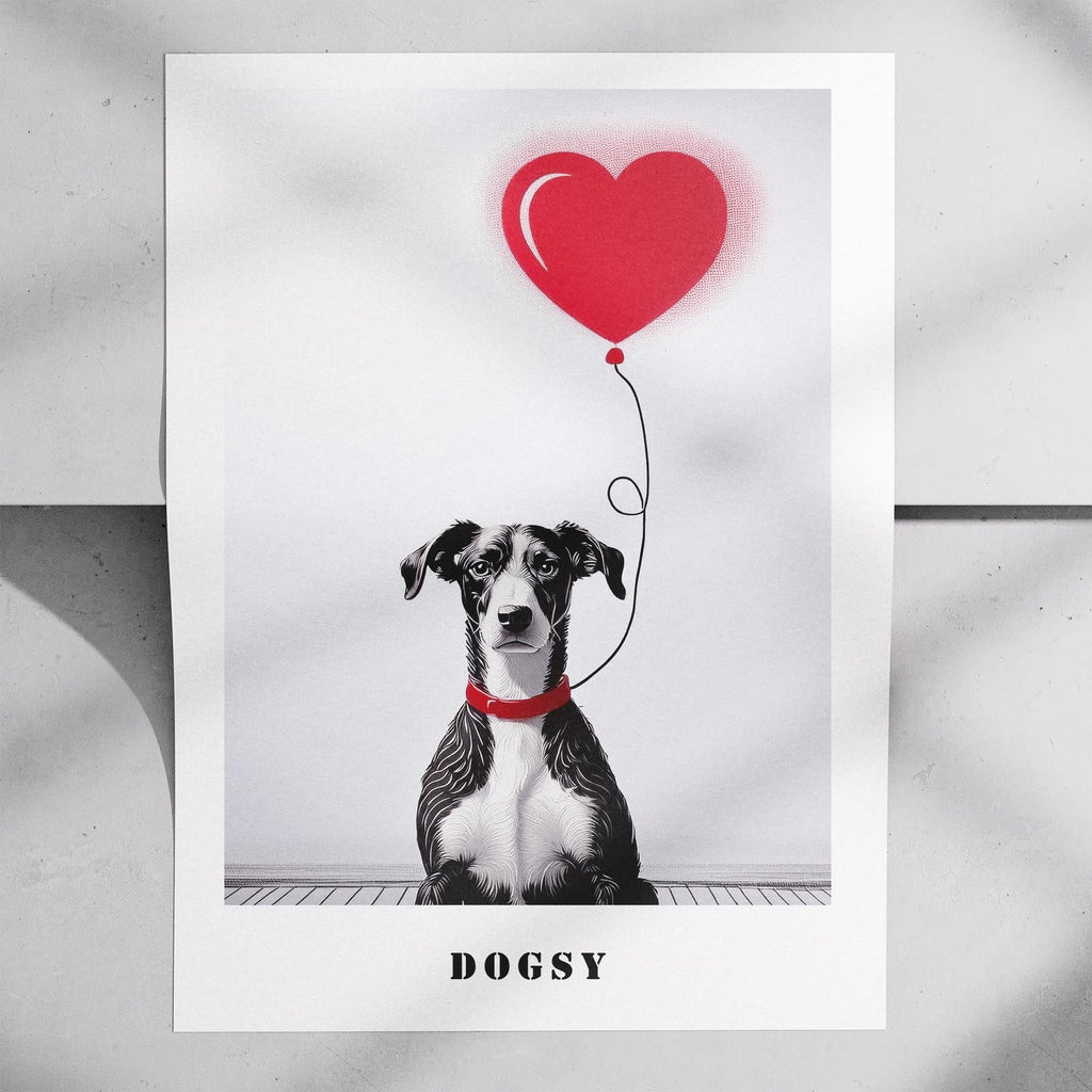 Whippet DOGSY Series inspired by the Art of Banksy with text Dogsy image 7