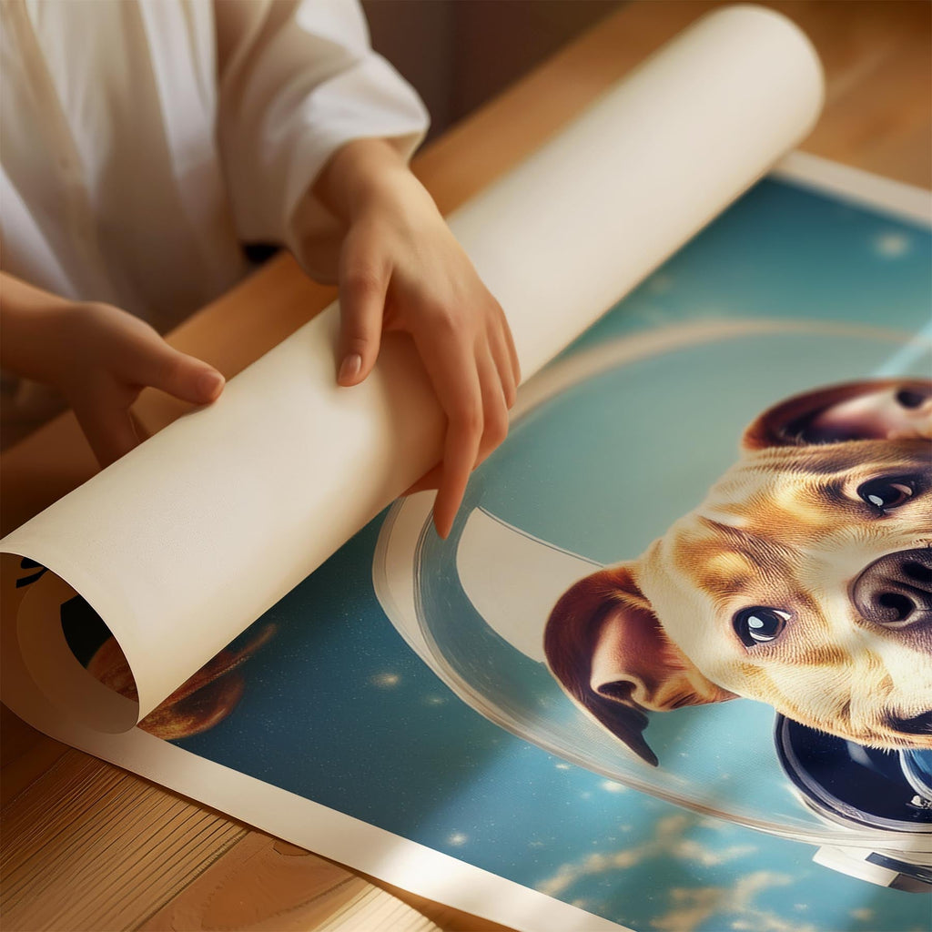 Staffordshire Bull Terrier Astronaut Dog Series with Text Astro Dog image 1