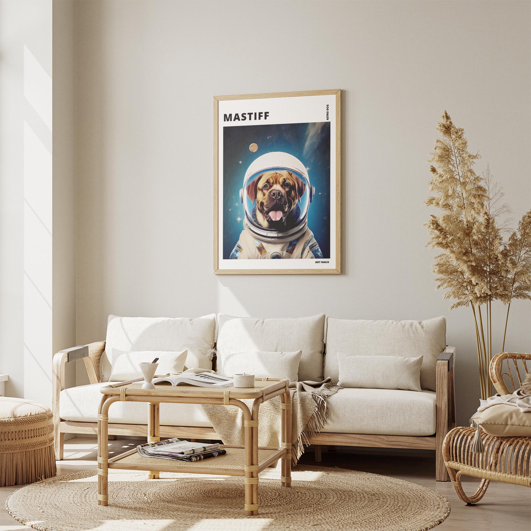 Mastiff Astronaut Dog Series with Text Astro Dog image 2