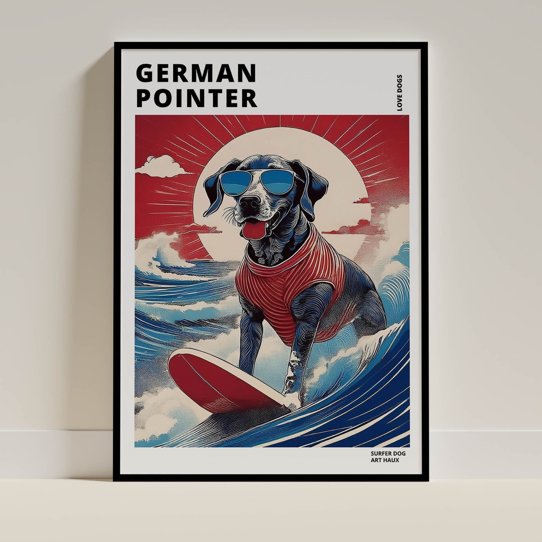 German Pointer Hokosai Surfer Dogs 1 image 0