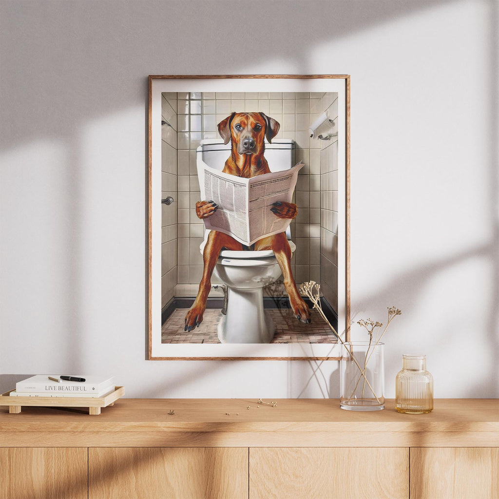 Rhoedesian Ridgeback Toilet Humour Dog Series image 8