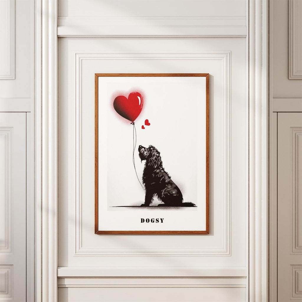 Old English Sheepdog DOGSY Series inspired by the Art of Banksy with text Dogsy image 3