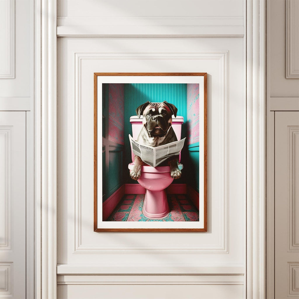 Mastiff Toilet Dogs PInk and Turquise image 3