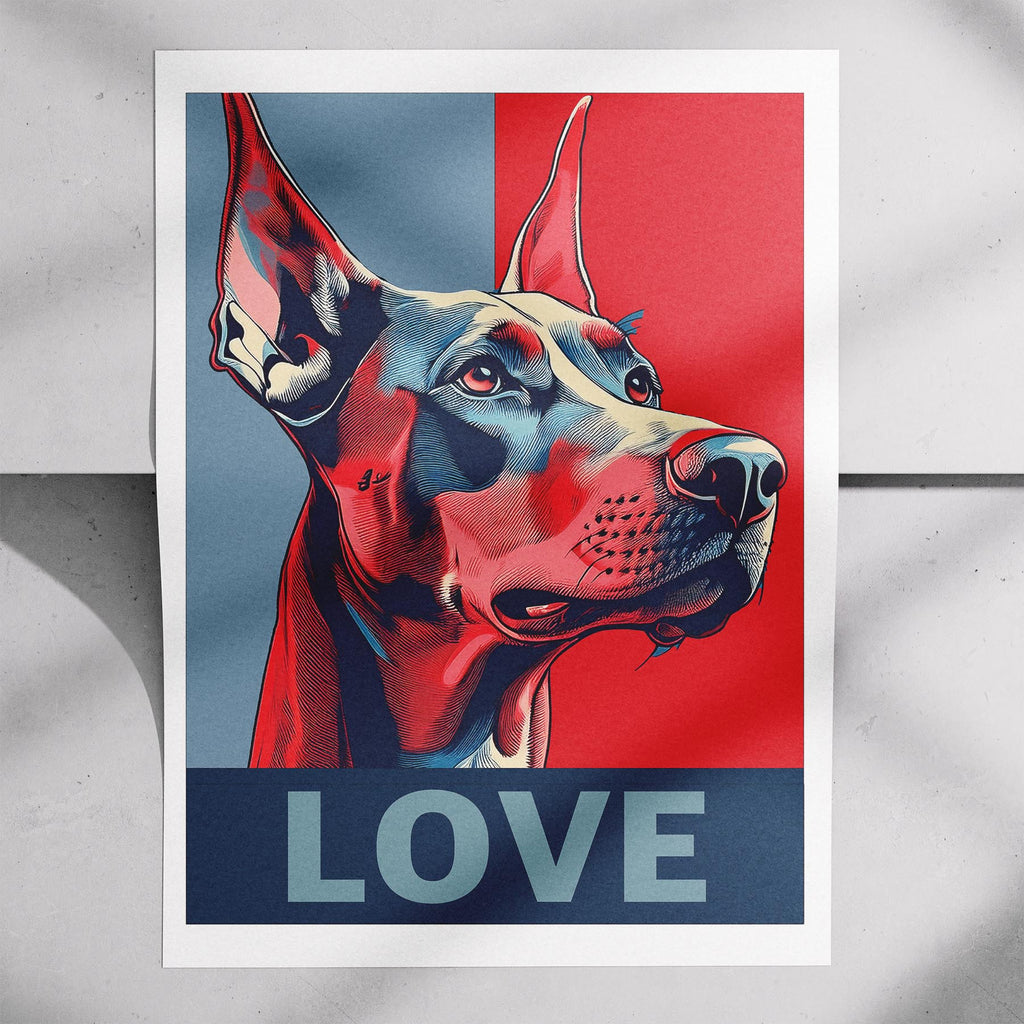 Doberman LOVE Series Inspired by the Obama Poster image 7