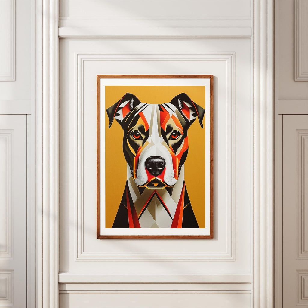 American Staffordshire Terrier Geometric Orange Series image 3