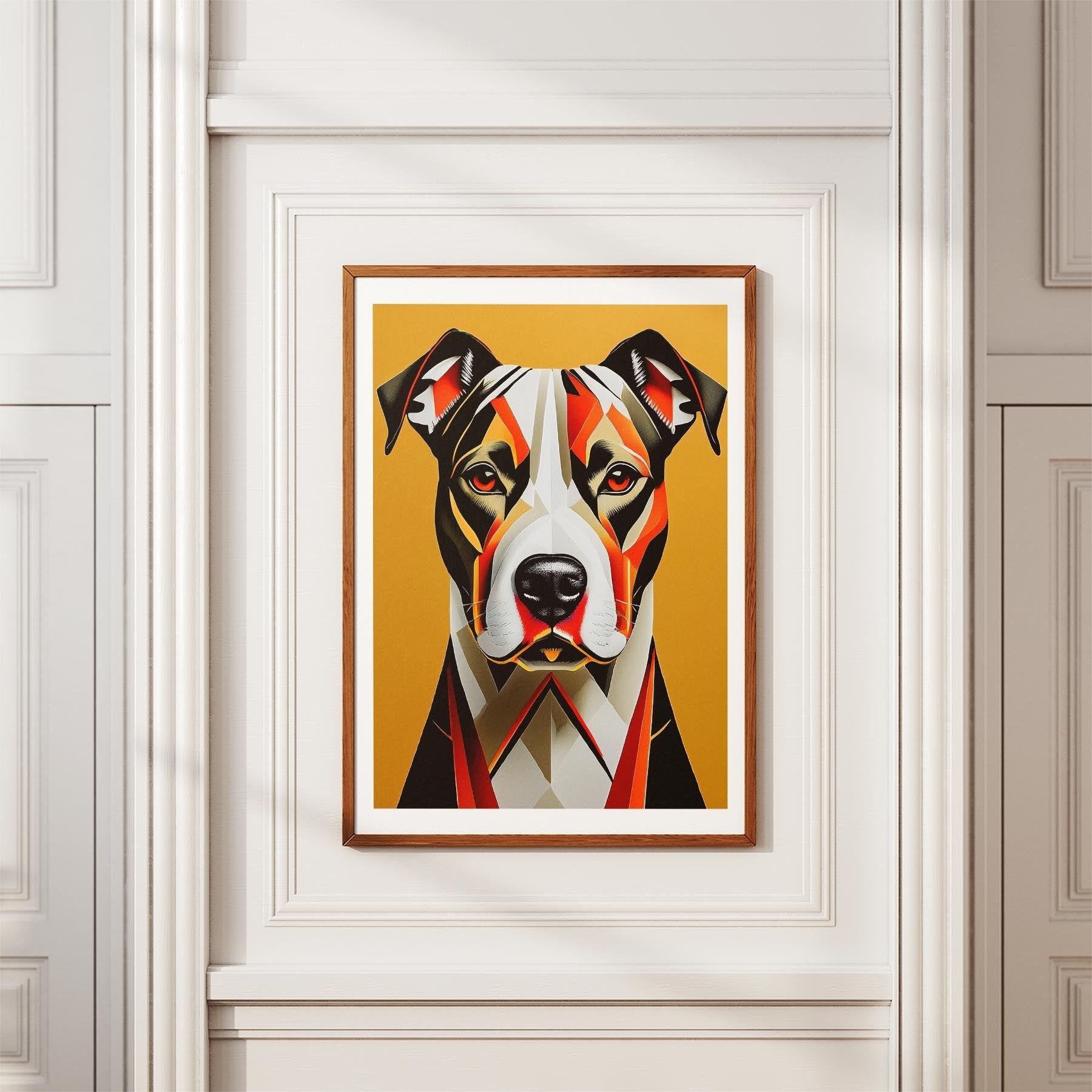 American Staffordshire Terrier Geometric Orange Series image 3