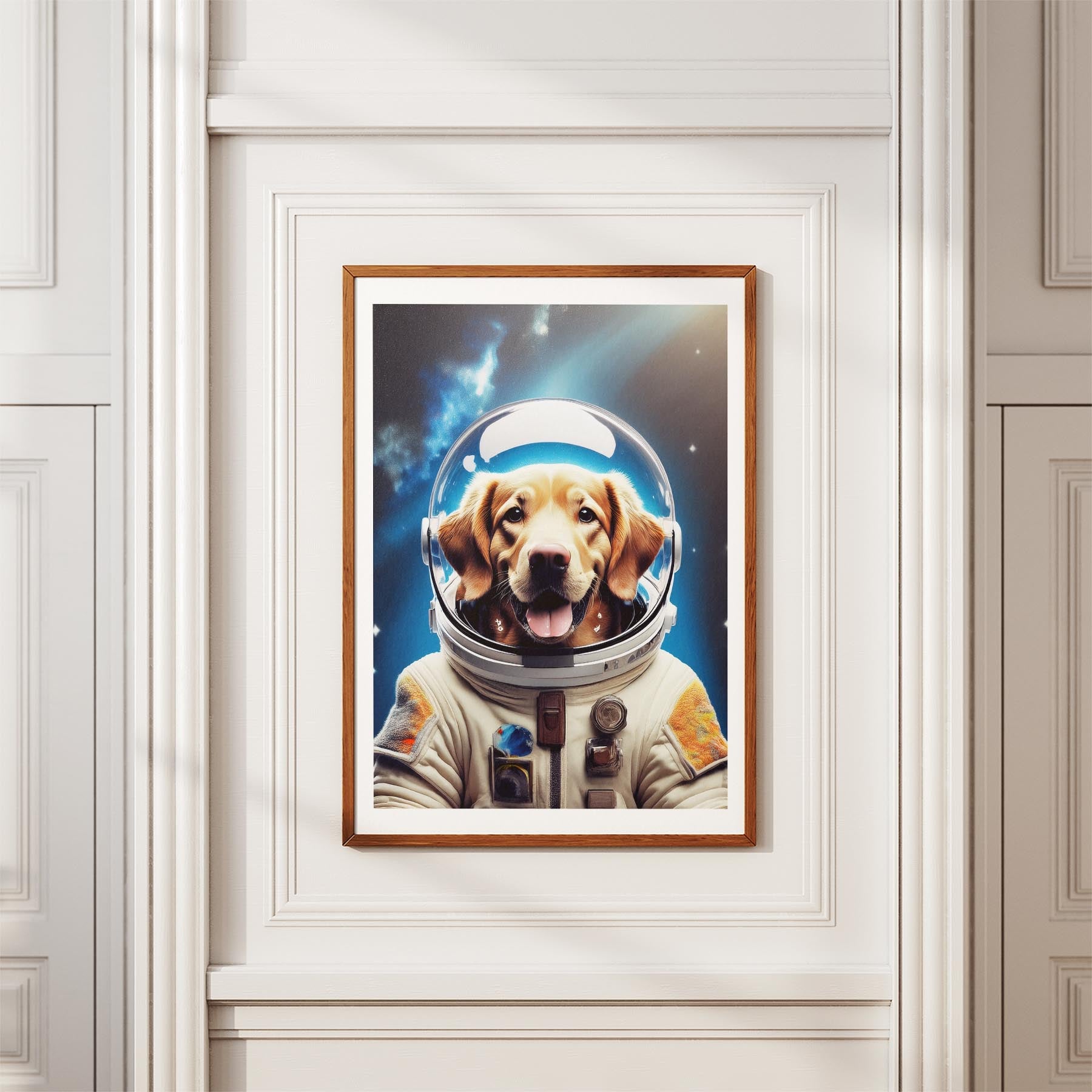 Curly Coated Retriever Astronaut Dog Series image 3