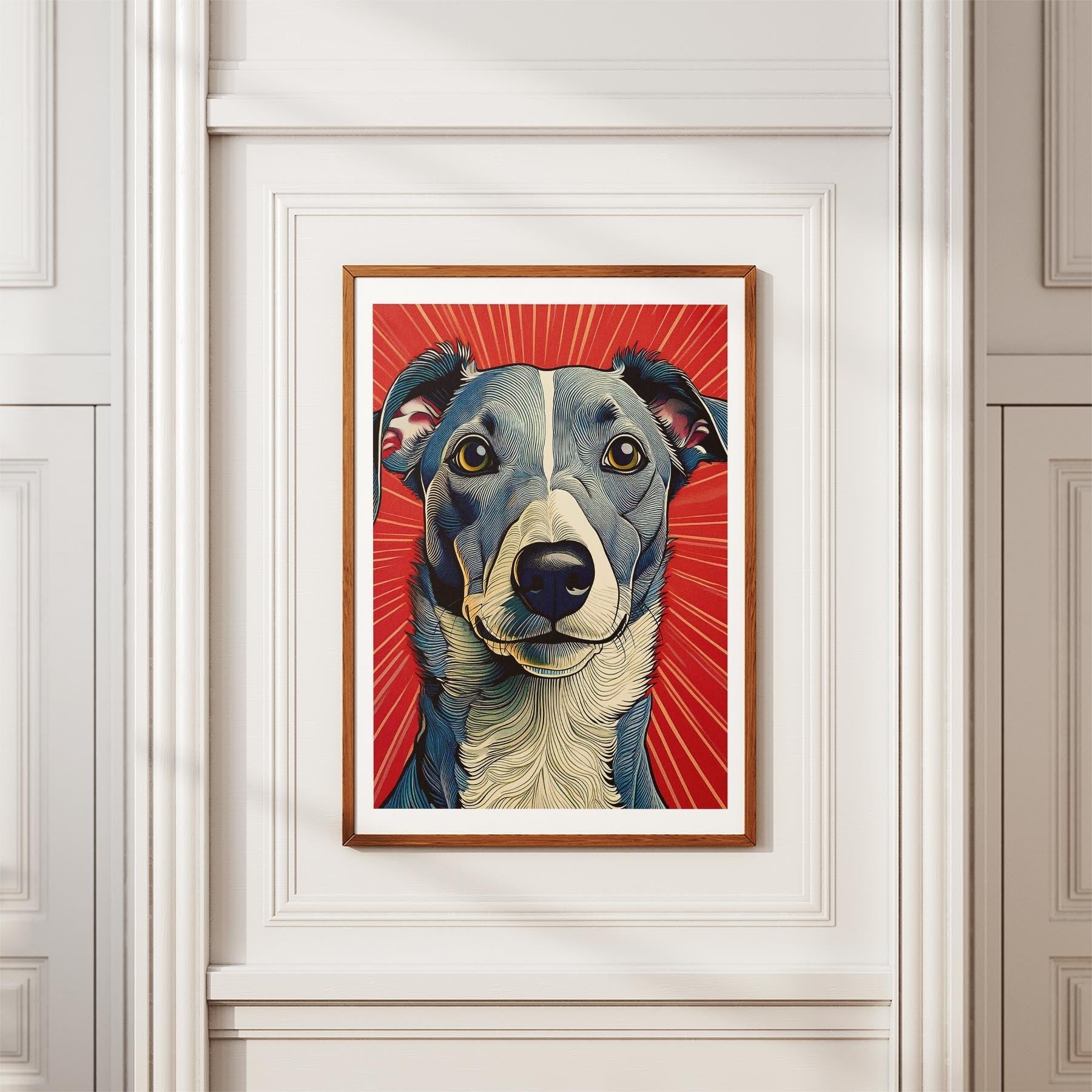 Whippet Hokusai Japanese Inspired Dog Series image 3