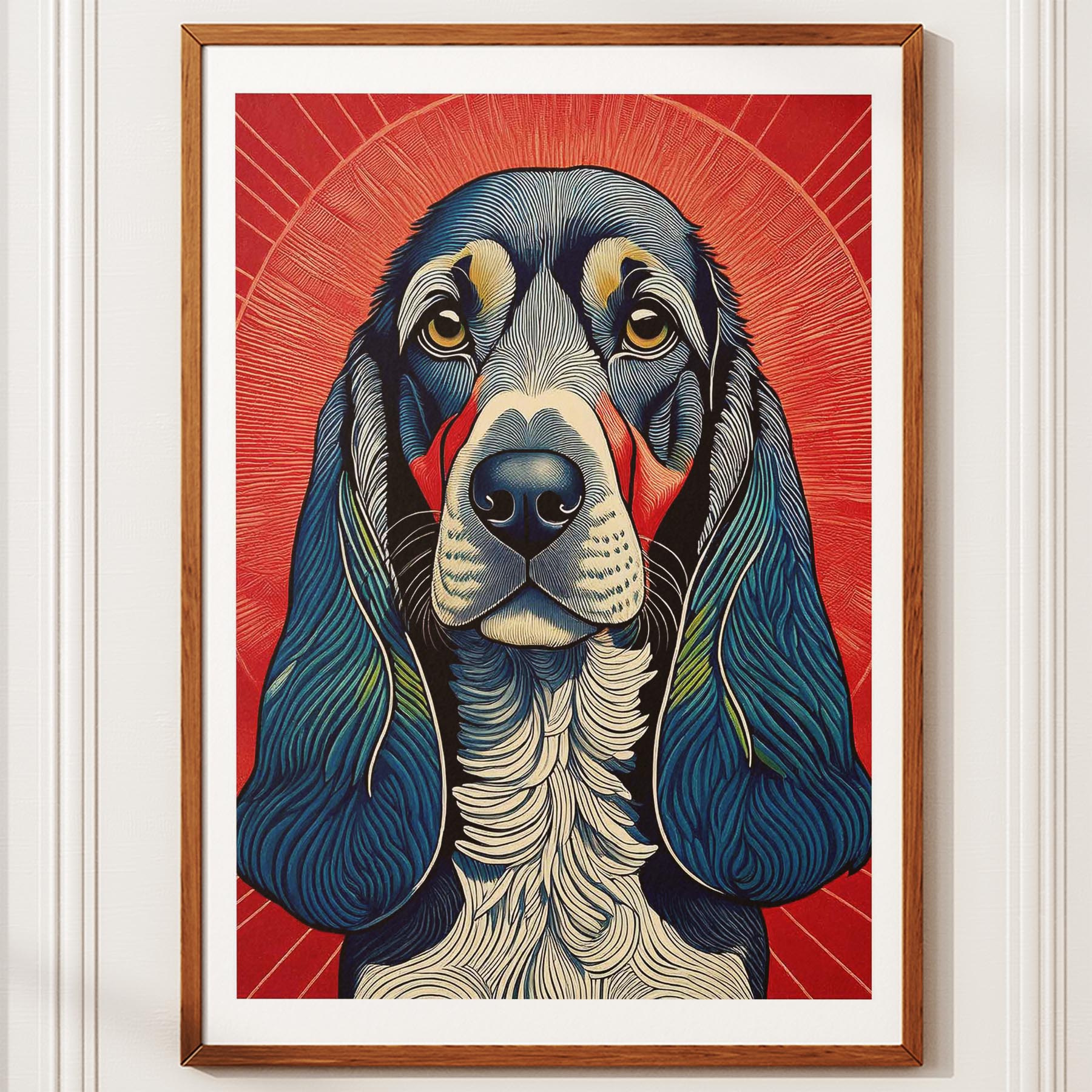 Bloodhound Hokusai Japanese Inspired Dog Series 2 image 10