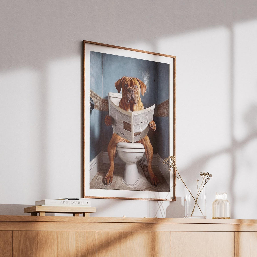 Dogue de Bordeaux Toilet Humour Dog Series image 5