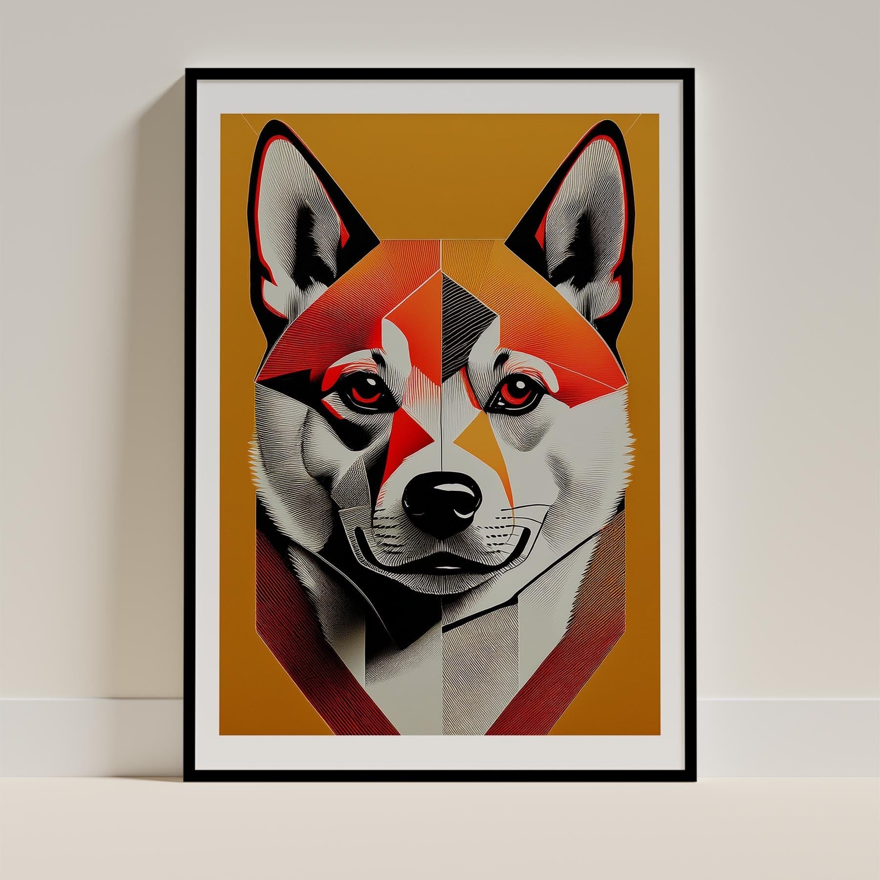 Shiba Geometric Orange Series image 0