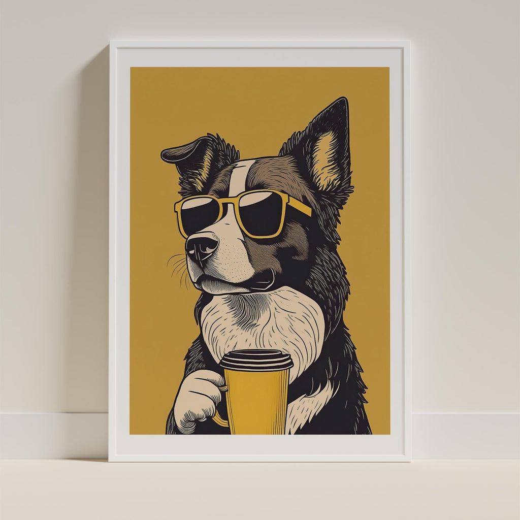 Boder Collie Chillin Coffee Dog image 10