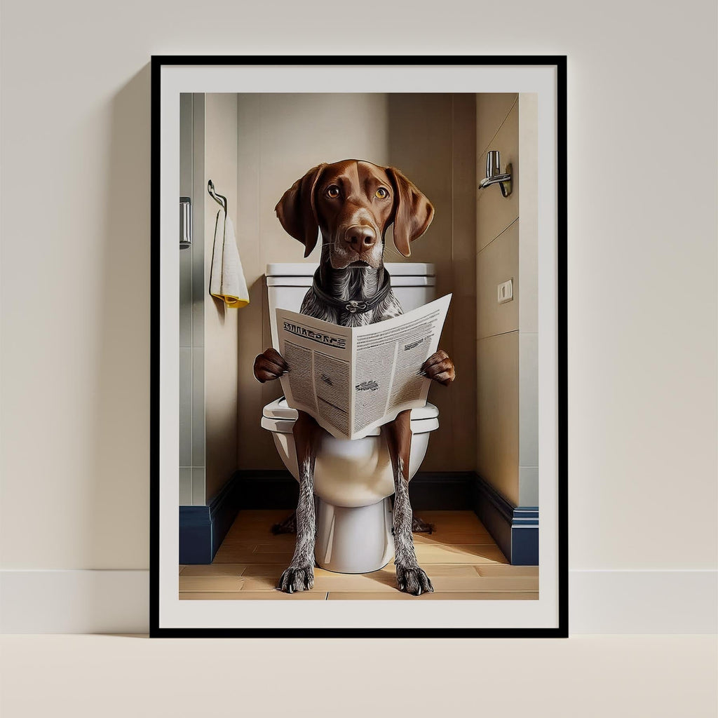 German Pointer Toilet Humour Dog Series image 0