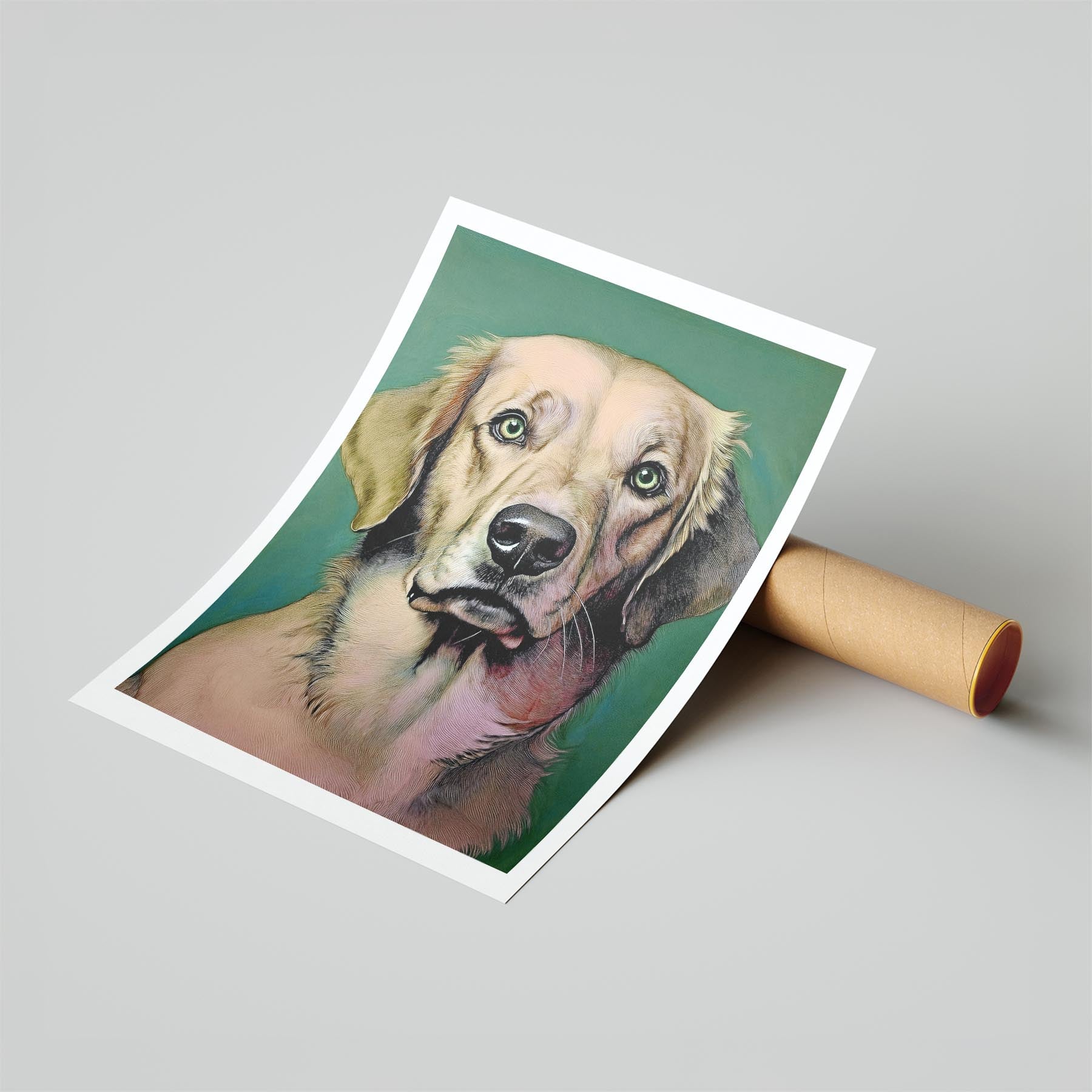 Golden Retriever Green Painted Series image 6