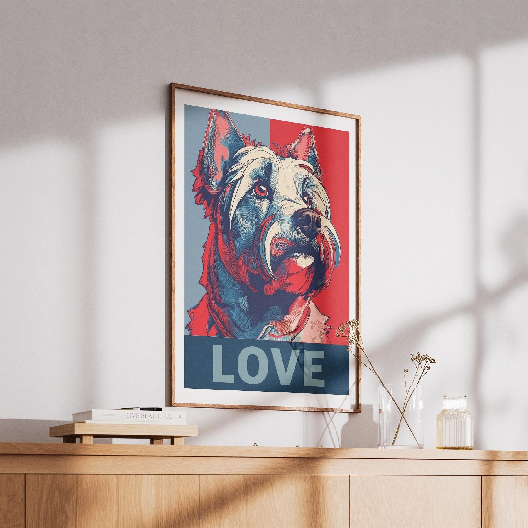 Australian Silky Terrier LOVE Series Inspired by the Obama Poster image 5