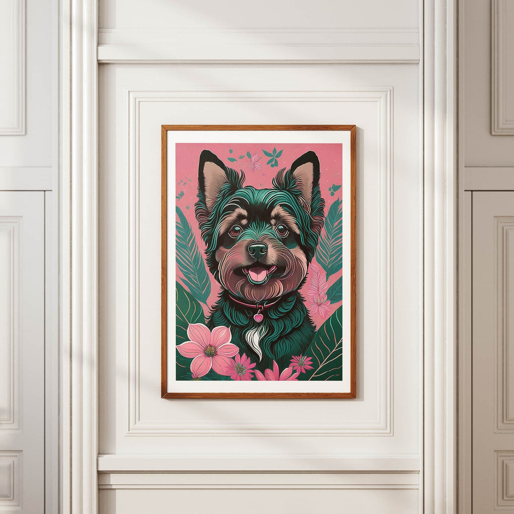 Yorkipoo Flowery Dog image 3