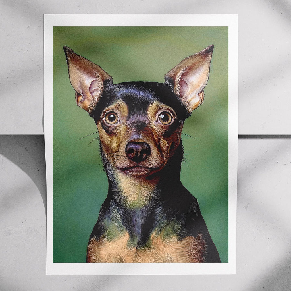 Miniature Pinscher Green Painted Series image 7