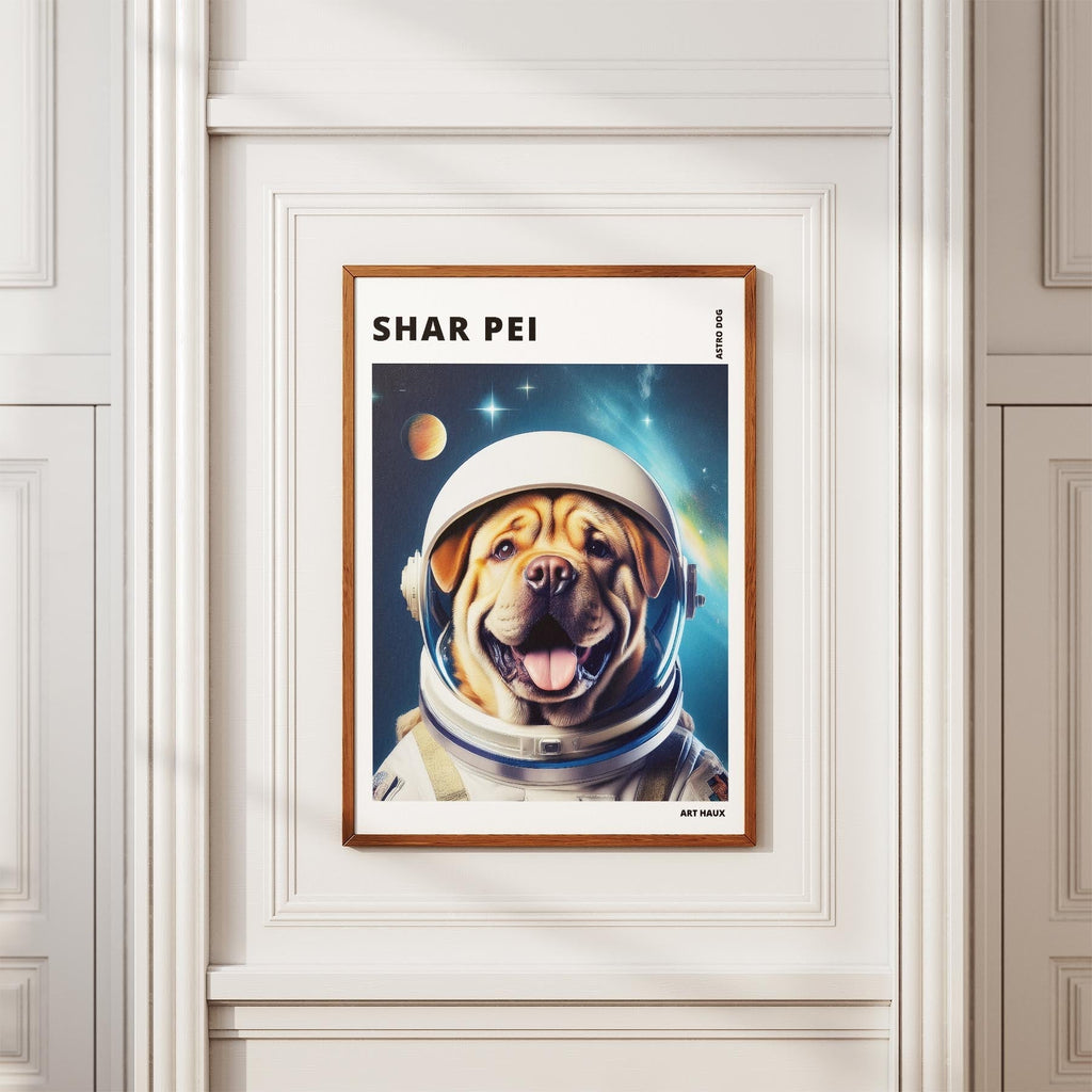 Shar Pei Astronaut Dog Series with Text Astro Dog image 3