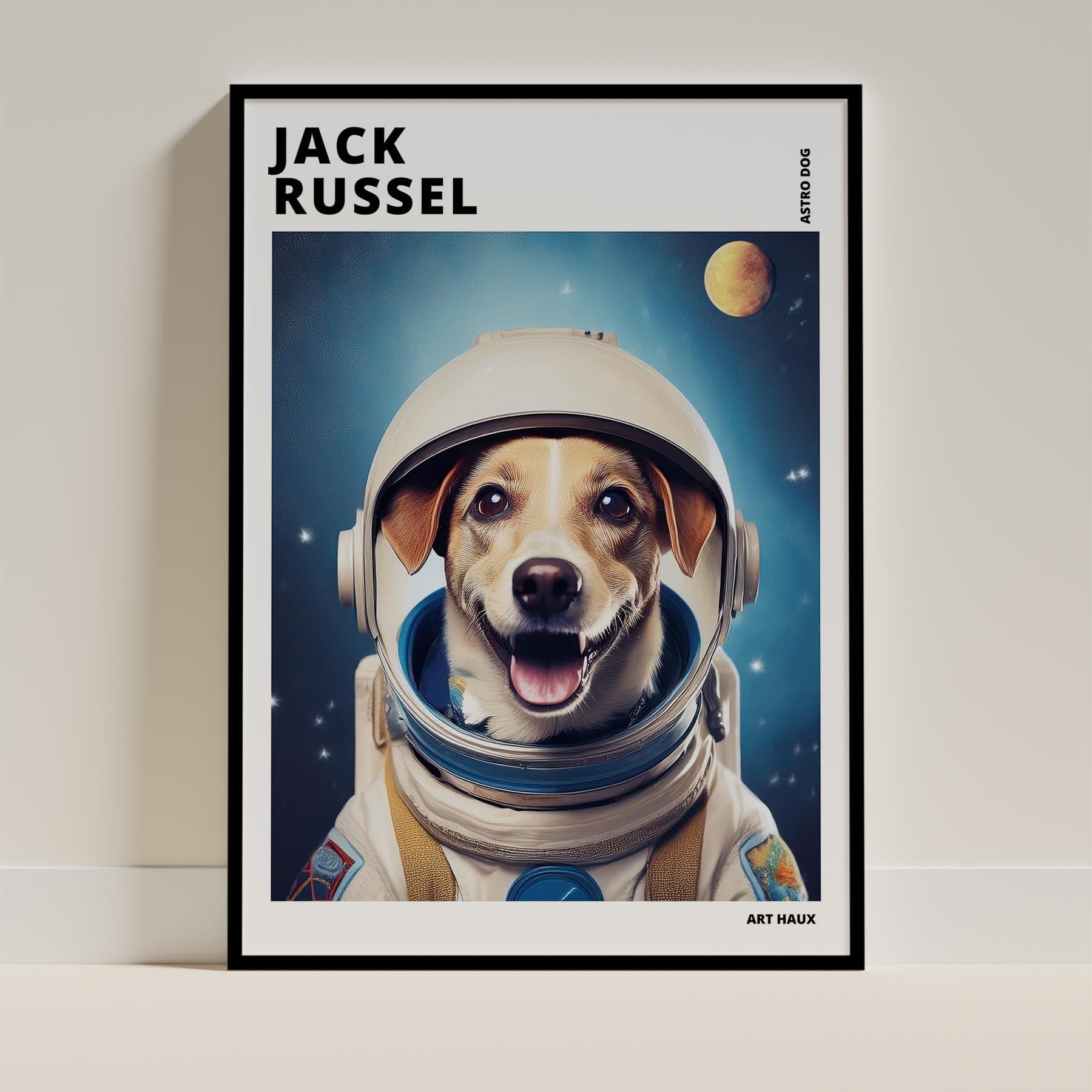 Jack Russell Astronaut Dog Series with Text Astro Dog image 11