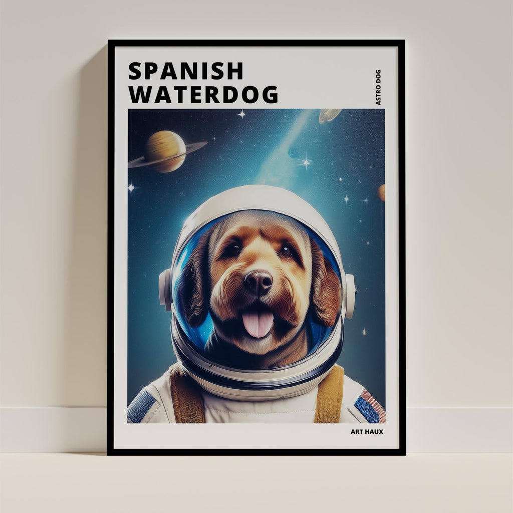Spanish Water Dog Astronaut Dog Series with Text Astro Dog image 11