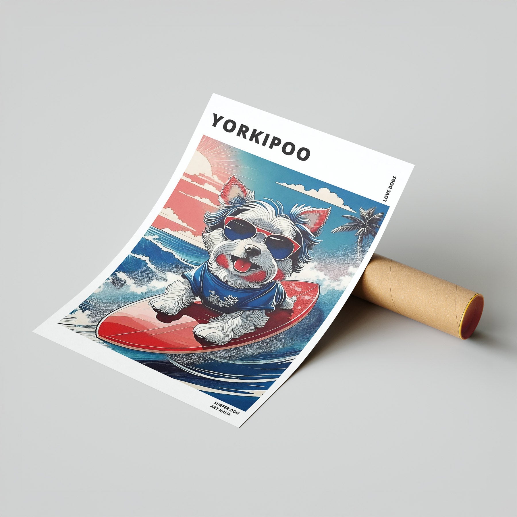 Yorkipoo Hokosai Surfer Dogs 1 image 7