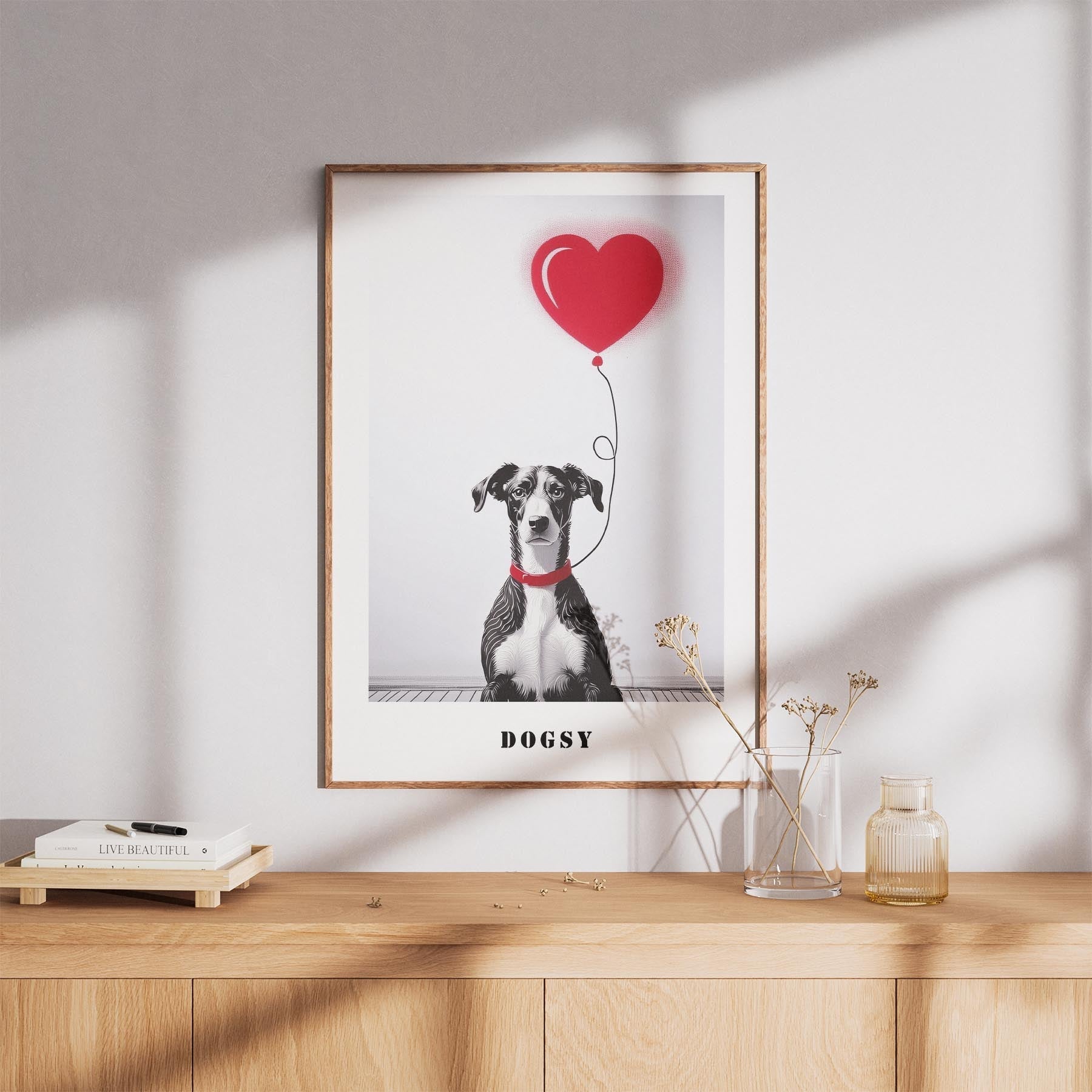 Whippet DOGSY Series inspired by the Art of Banksy with text Dogsy image 8