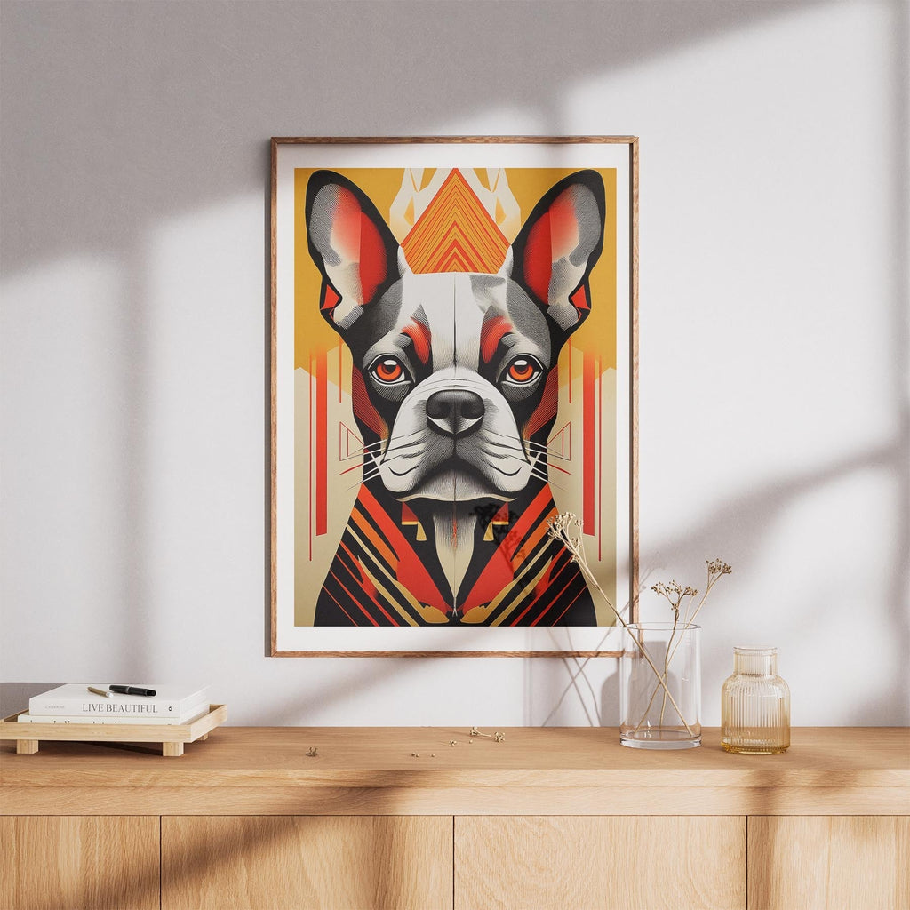 French Bulldog Geometric Orange Series image 8
