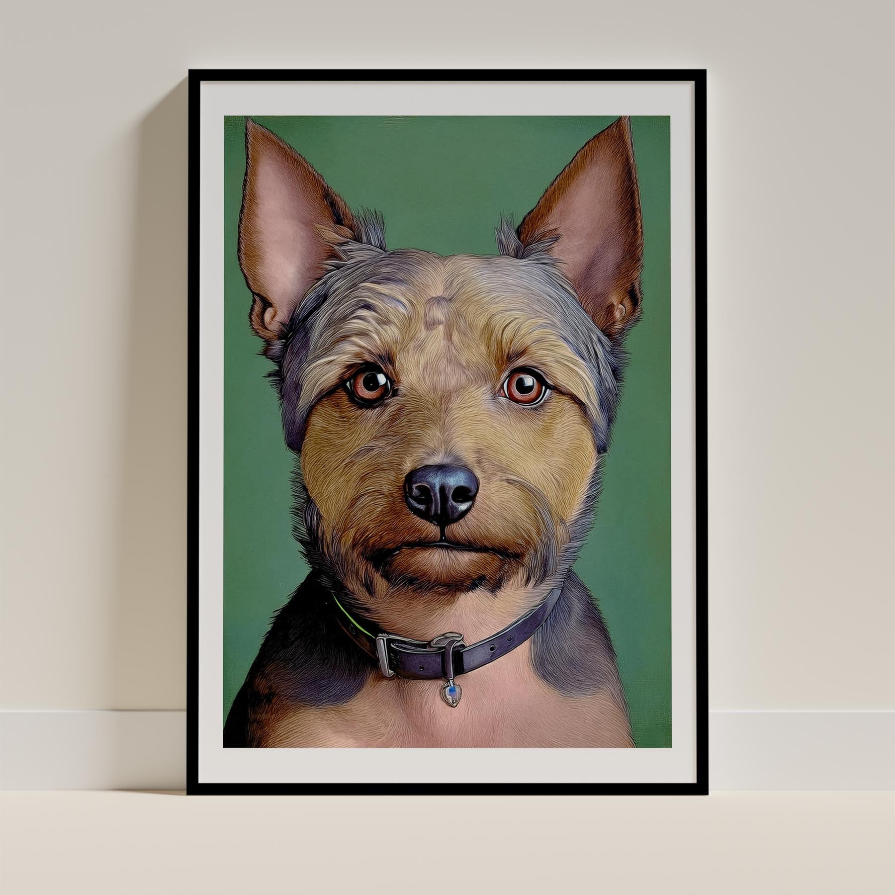 Australian Terrier Green Painted Series image 0