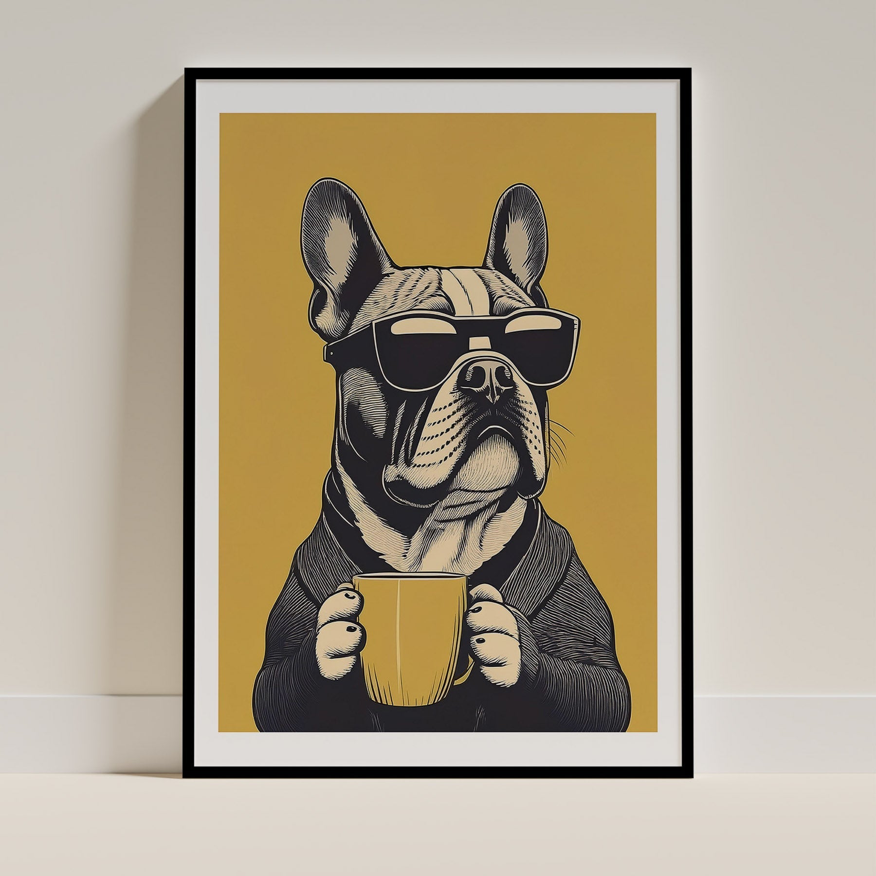 Bulldog Chillin Coffee Dog image 0