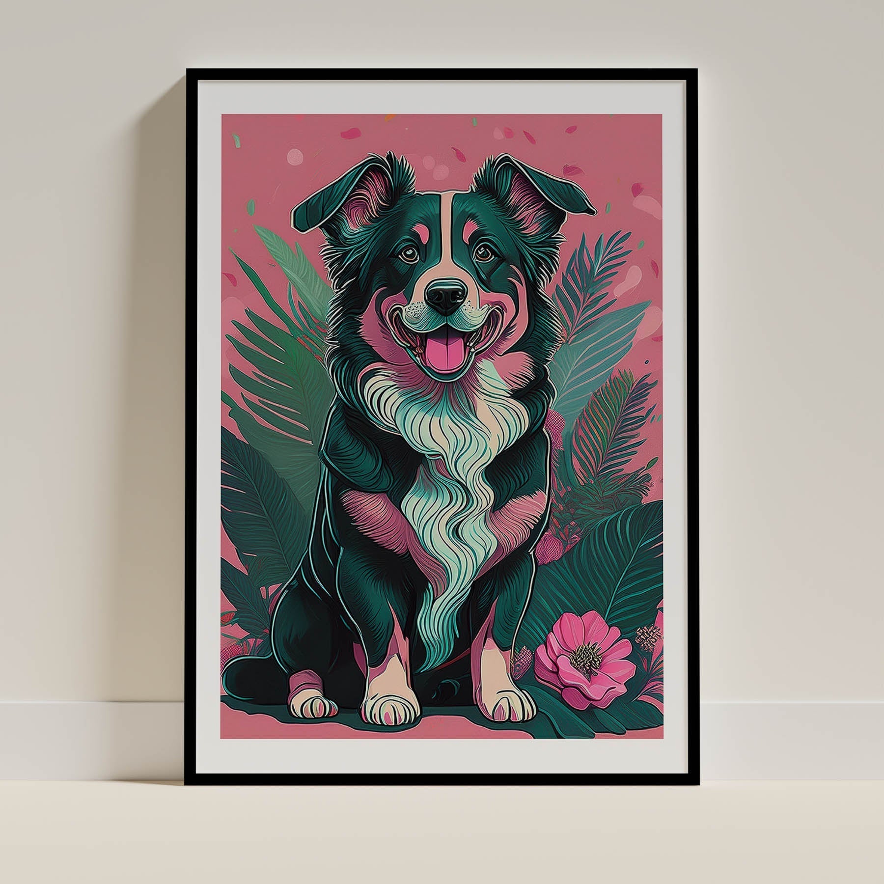Australian Shepherd Flowery Dog image 0