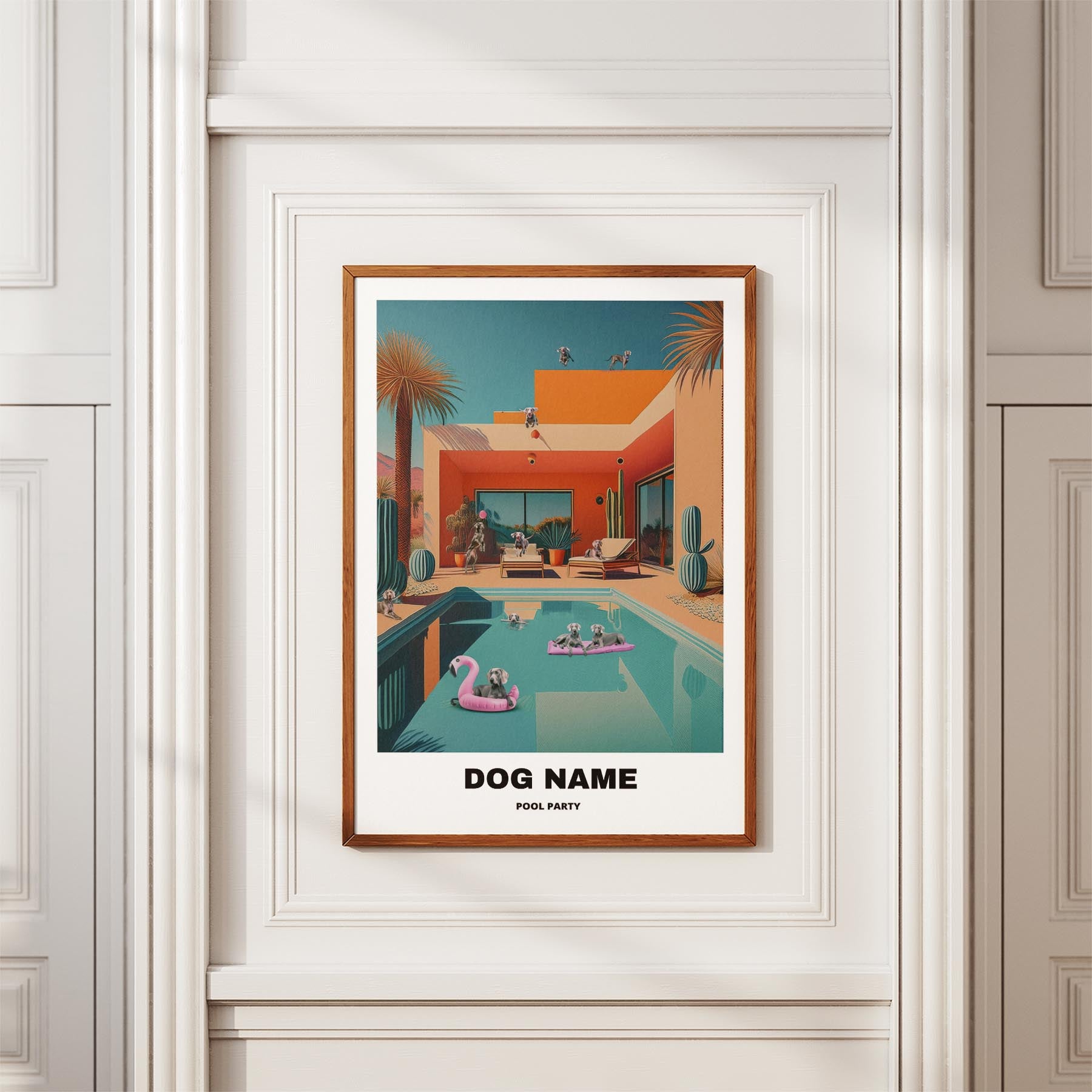 Weimaraner Custom Pool Party WITH TEXT image 3