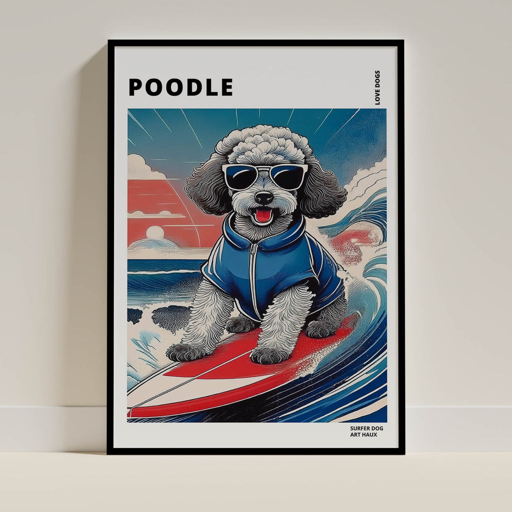 Poodle Hokosai Surfer Dogs 1 image 0
