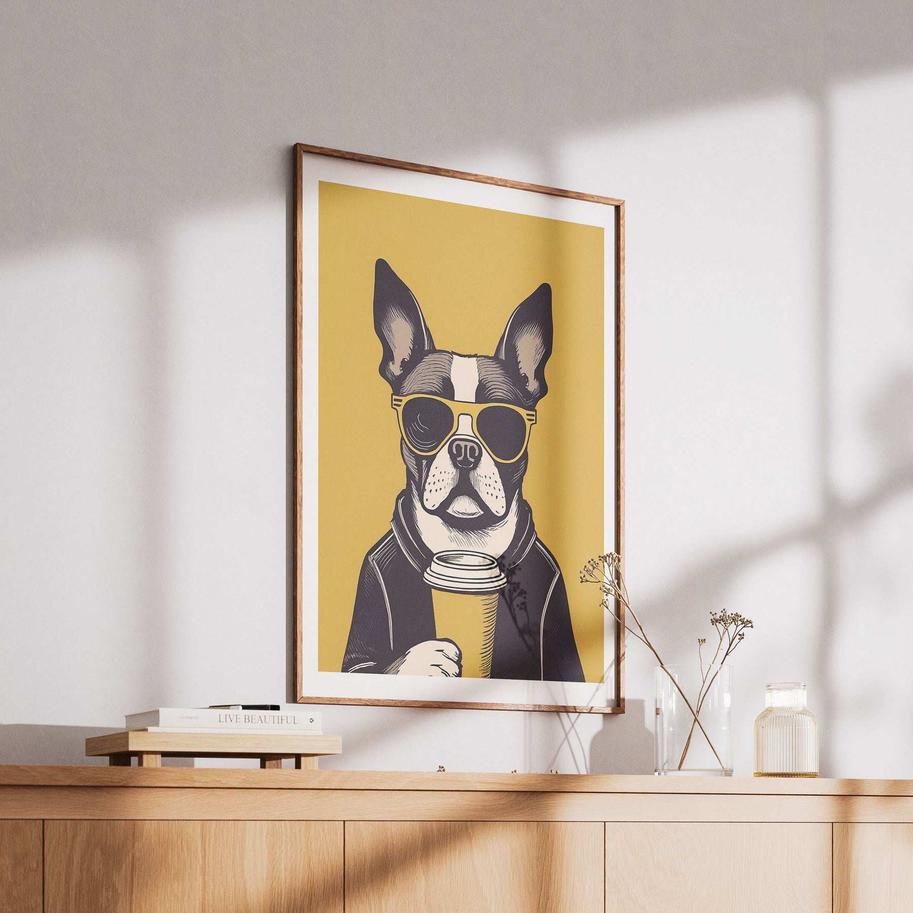 Boston Terrier Chillin Coffee Dog image 6