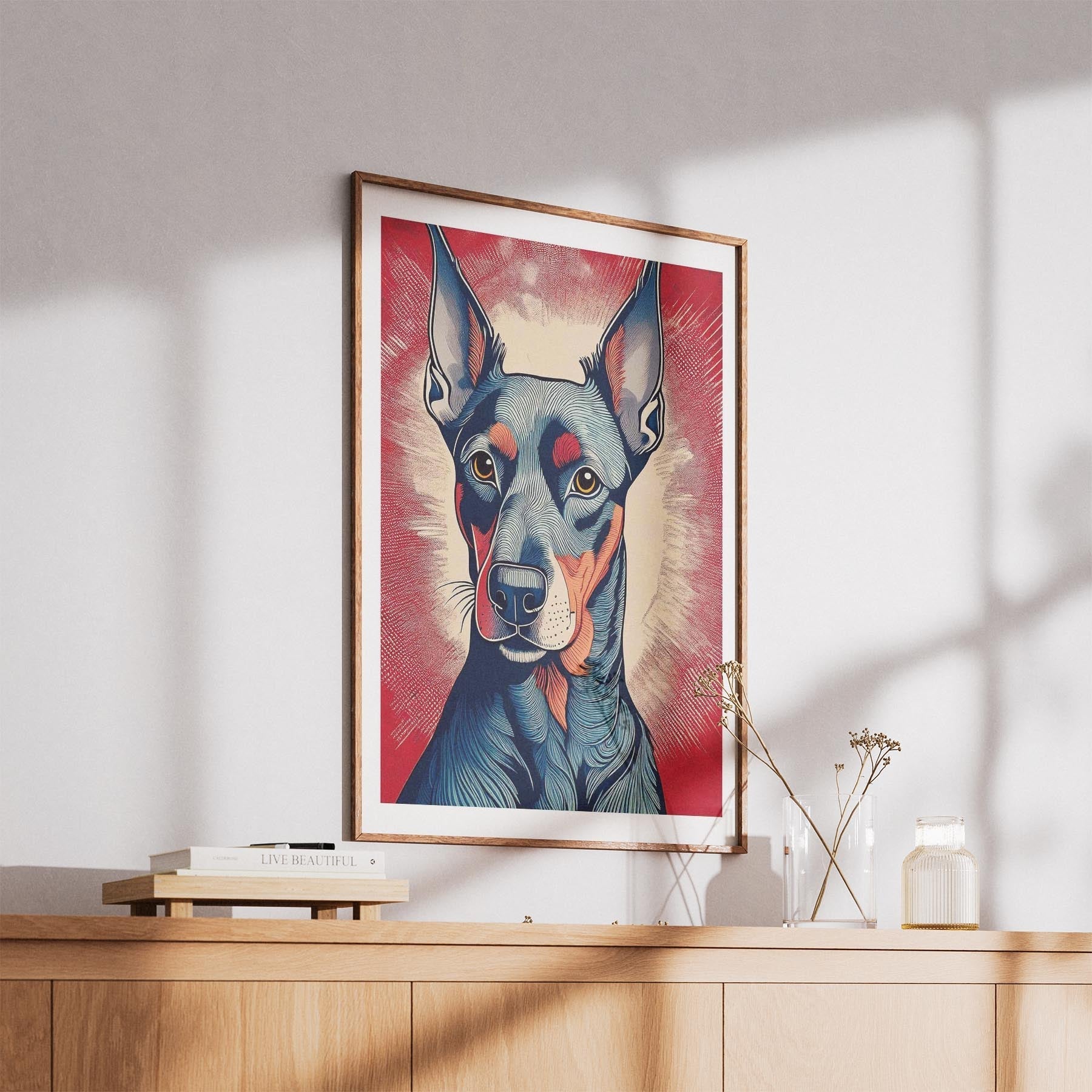 Doberman Hokusai Japanese Inspired Dog Series image 5