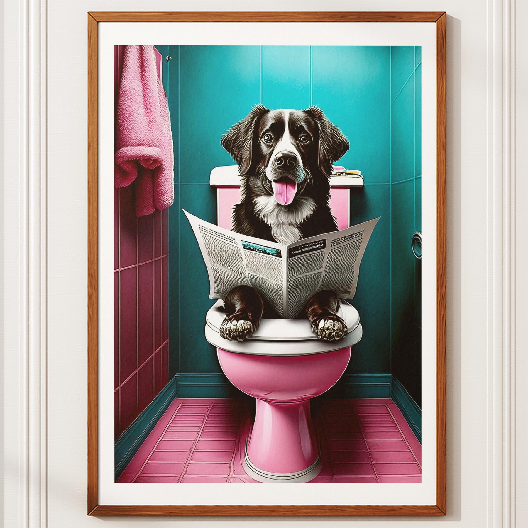 Murray River Retriever Toilet Dogs PInk and Turquise image 10