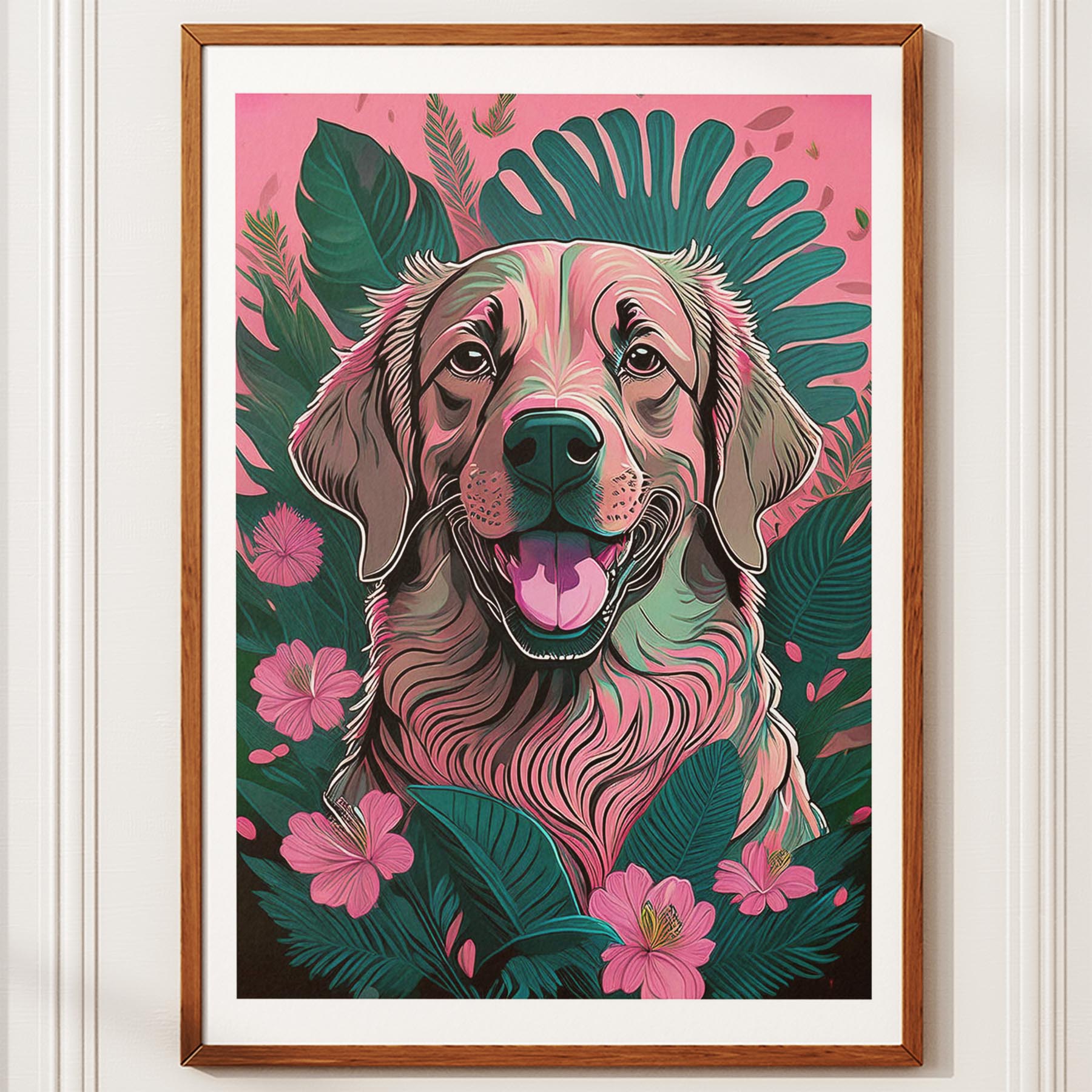 Golden Retriever Flowery Dog image 10