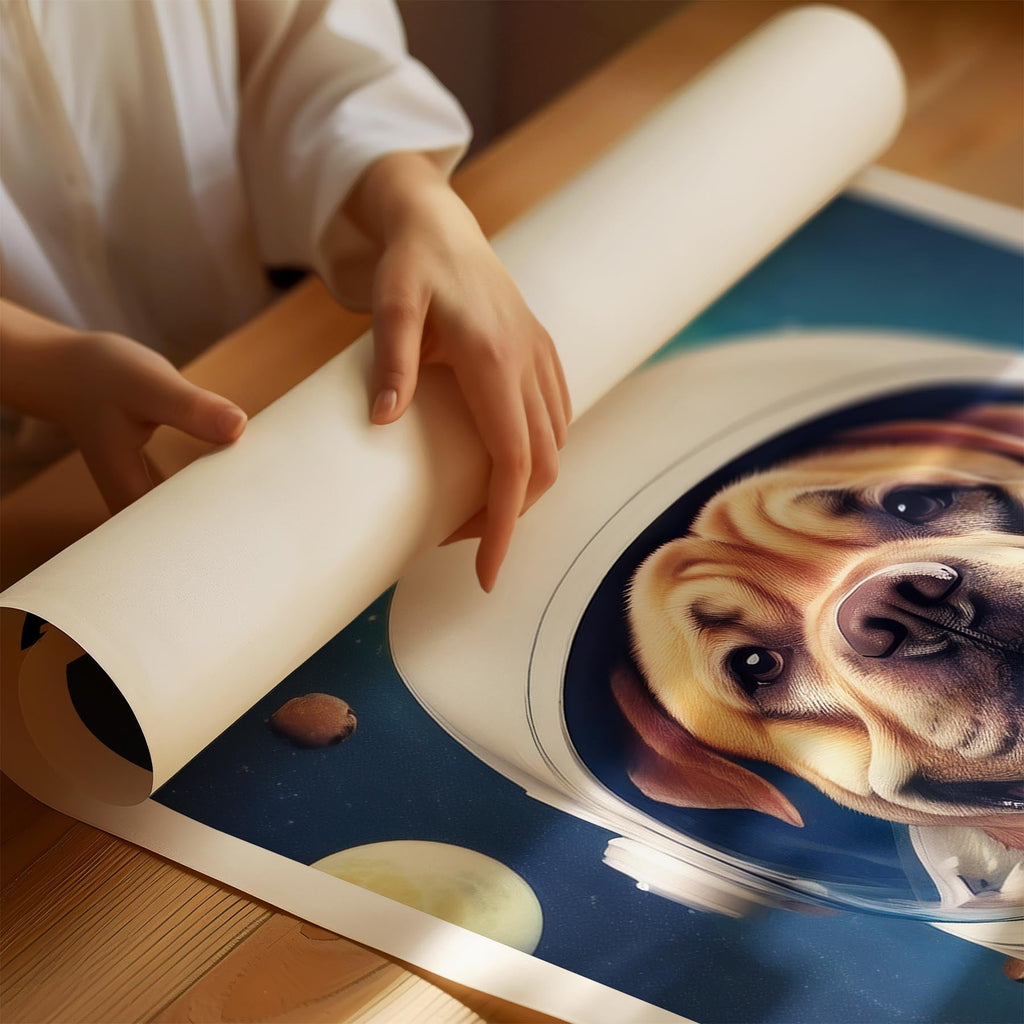 Bullmastiff Astronaut Dog Series with Text Astro Dog image 1