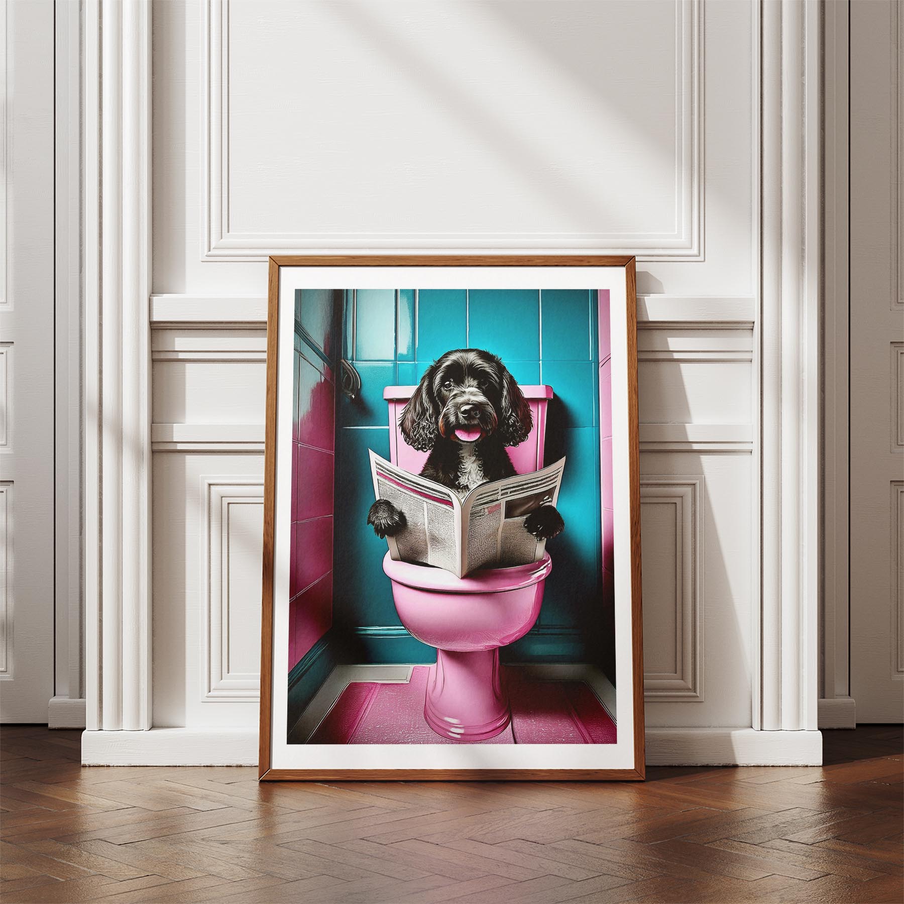 Cavoodle Toilet Dogs PInk and Turquise image 4