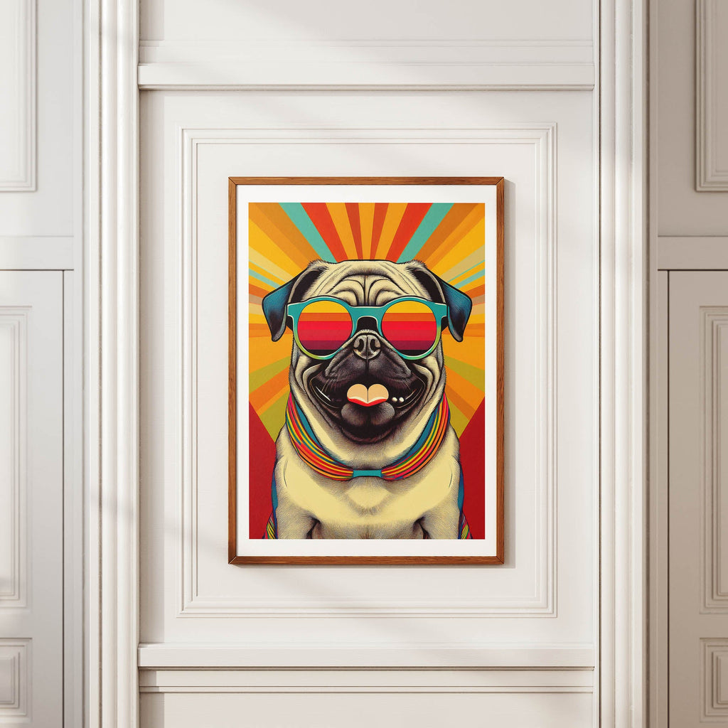 Pug In Colourful Sunnies 1 image 2