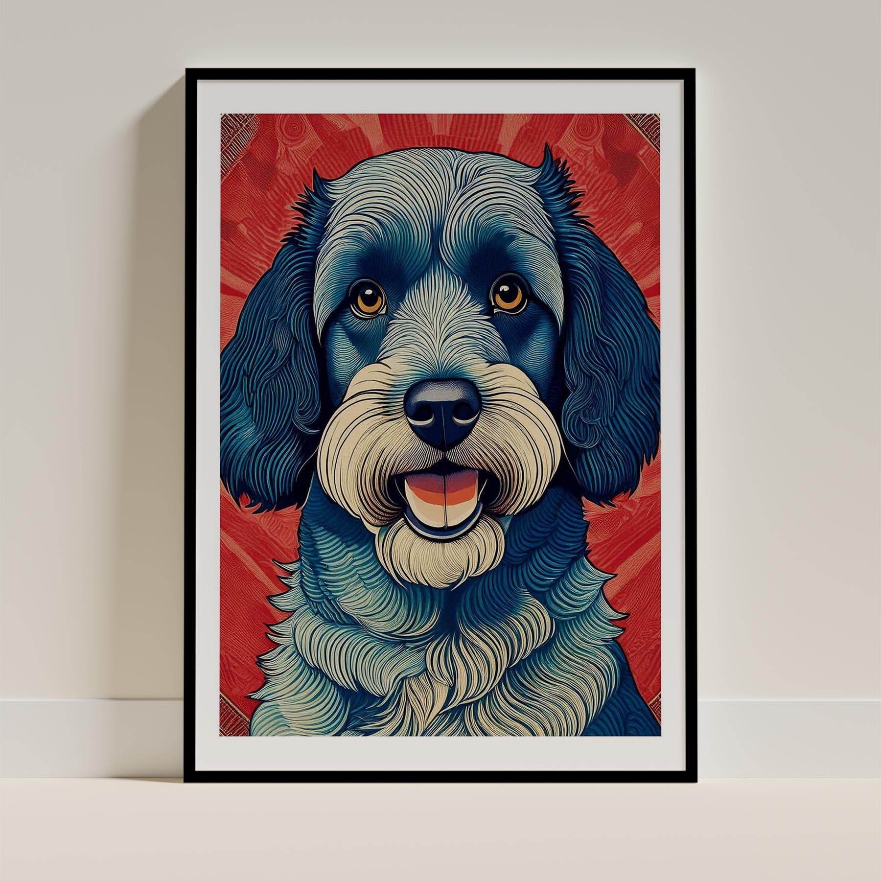 Cavoodle Hokusai Japanese Inspired Dog Series 5 image 0