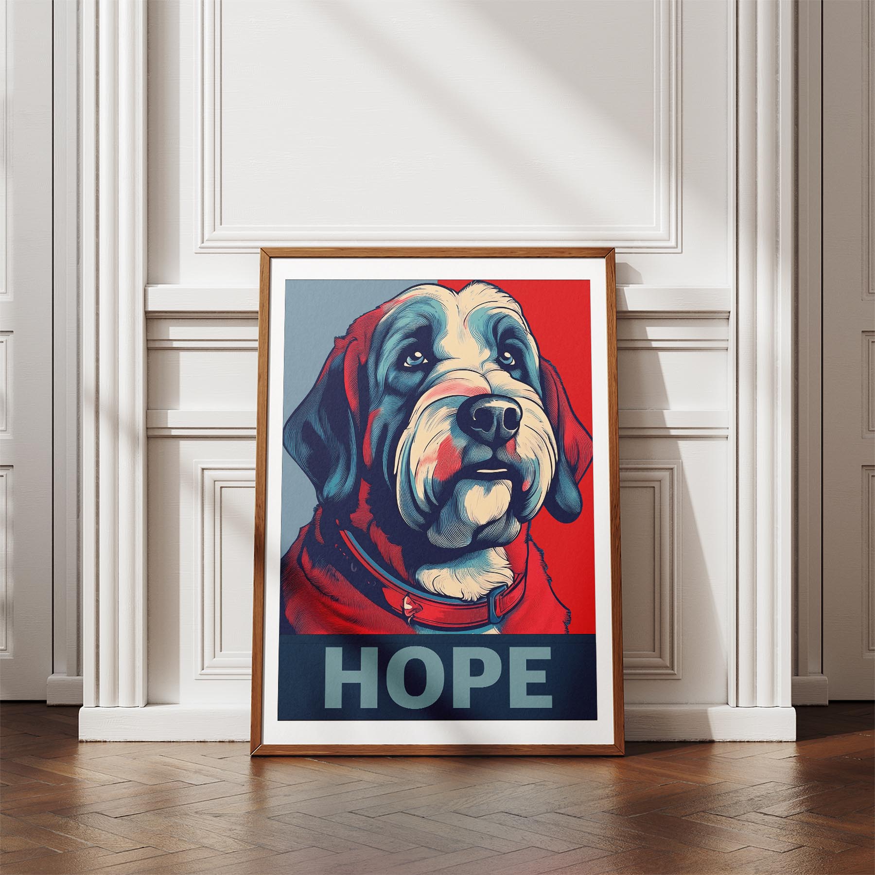 Old English Sheepdog HOPE Series Inspired by the Obama Poster image 4