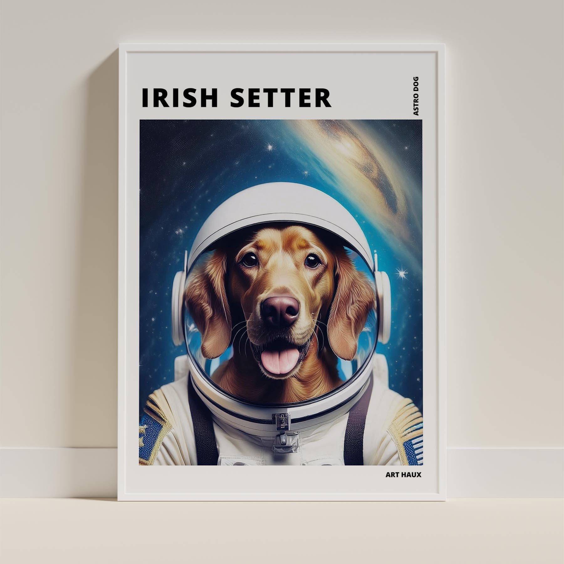Irish Setter Astronaut Dog Series with Text Astro Dog image 9
