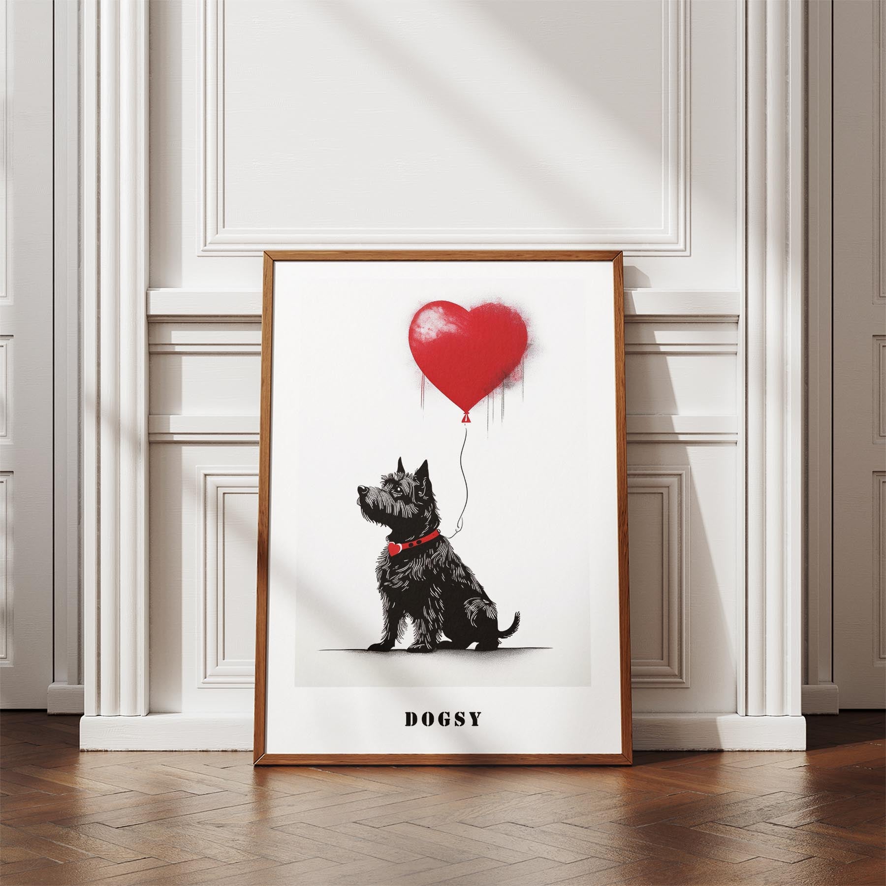 Australian Terrier DOGSY Series inspired by the Art of Banksy with text Dogsy image 4