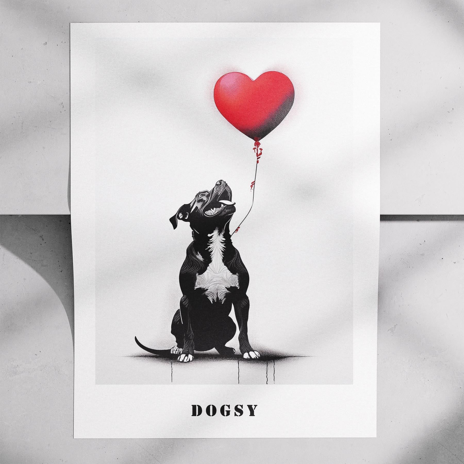 American Staffordshire Terrier DOGSY Series inspired by the Art of Banksy with t image 7