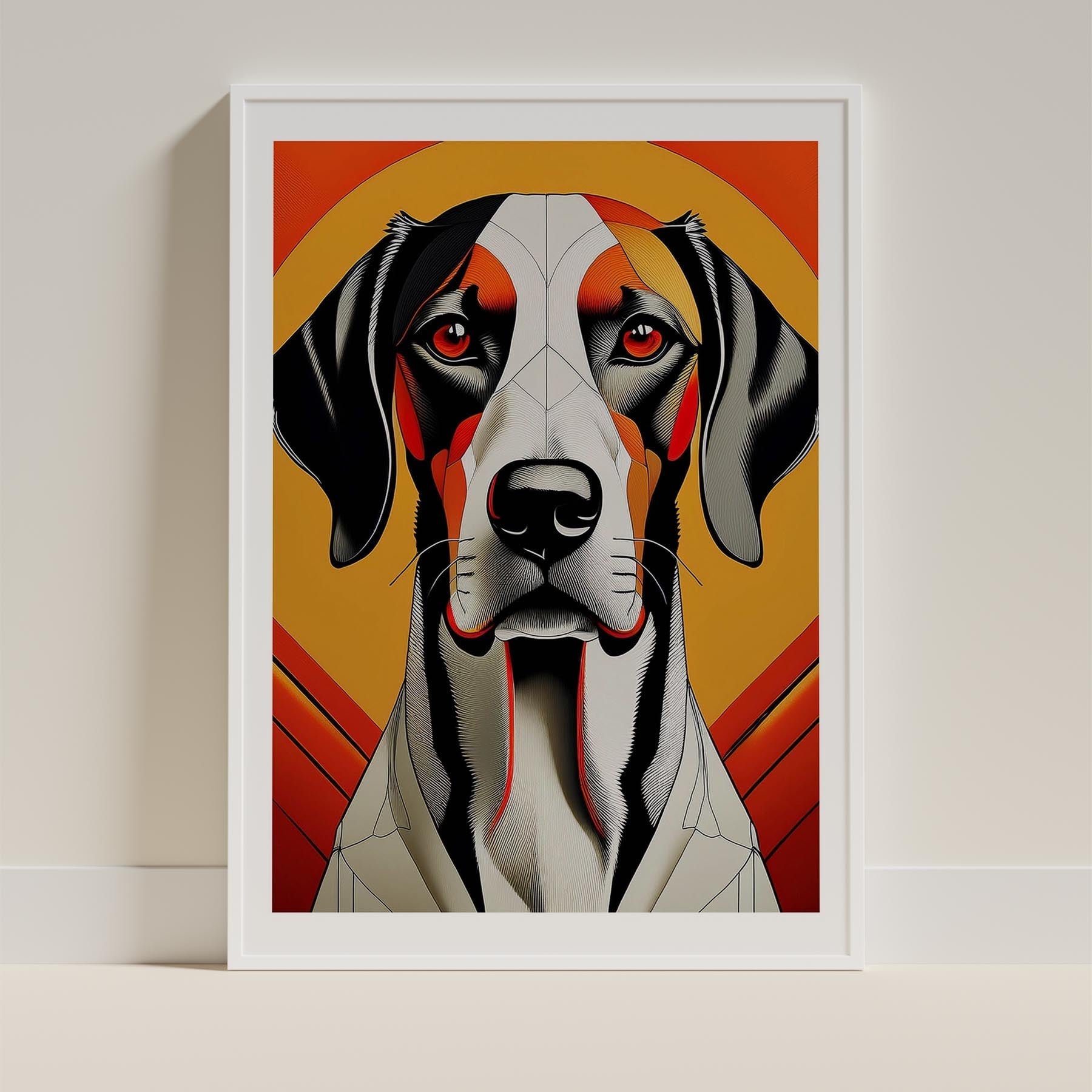 English Pointer Geometric Orange Series image 9