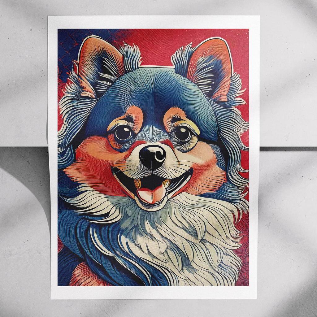 Pomeranian Hokusai Japanese Inspired Dog Series image 7