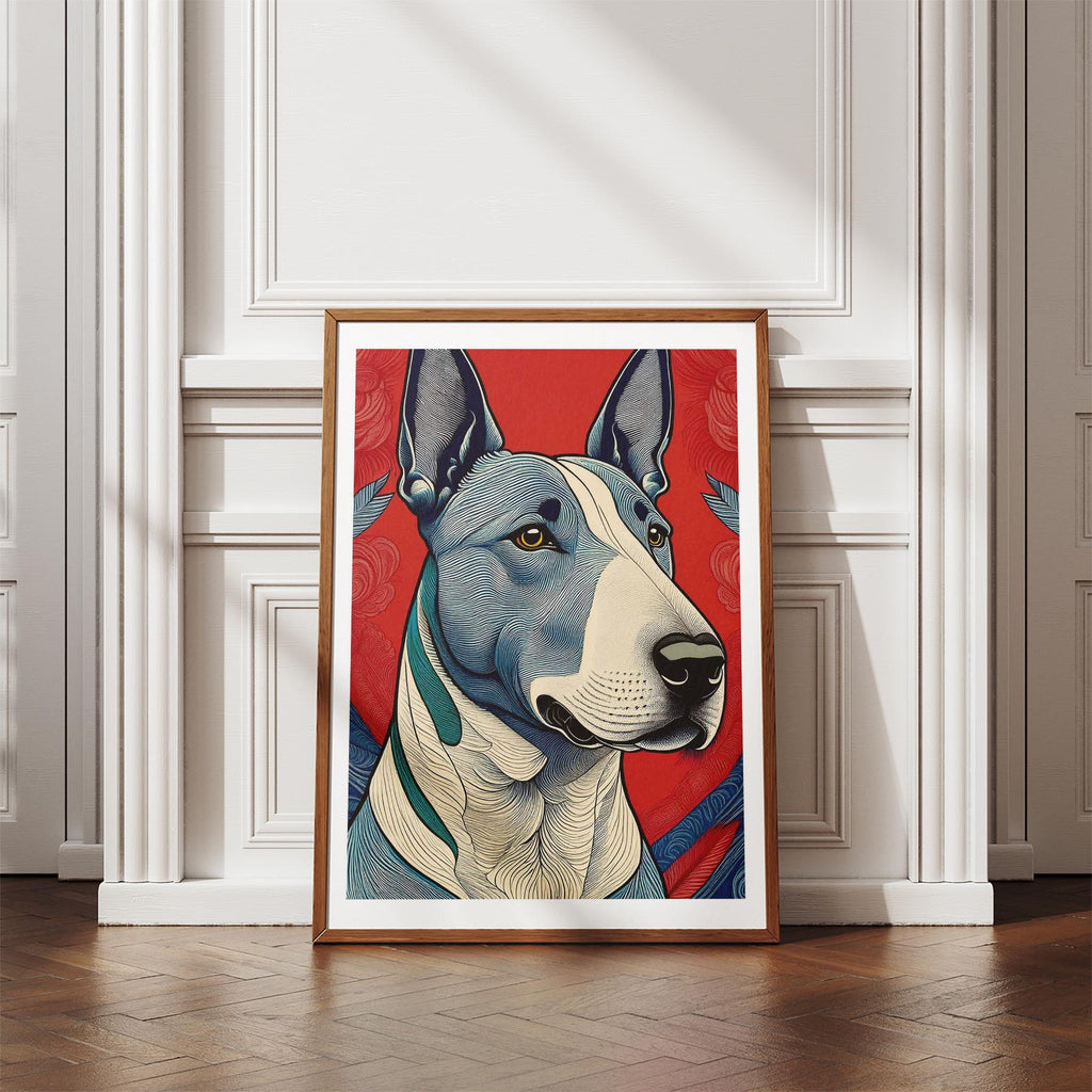 Bull Terrier Hokusai Japanese Inspired Dog Series 5 image 4